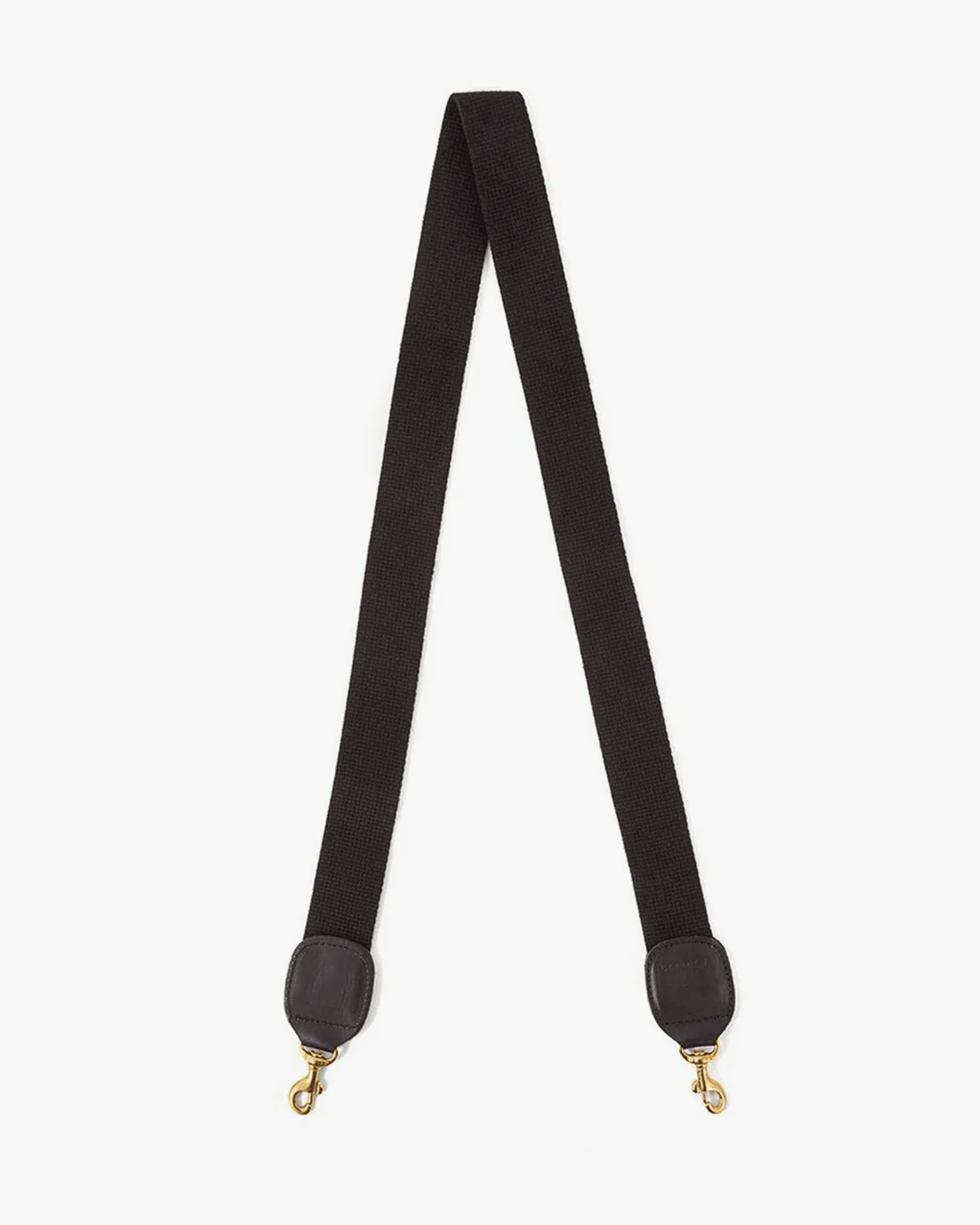 1.5in Cotton Webbing Crossbody Strap in Black