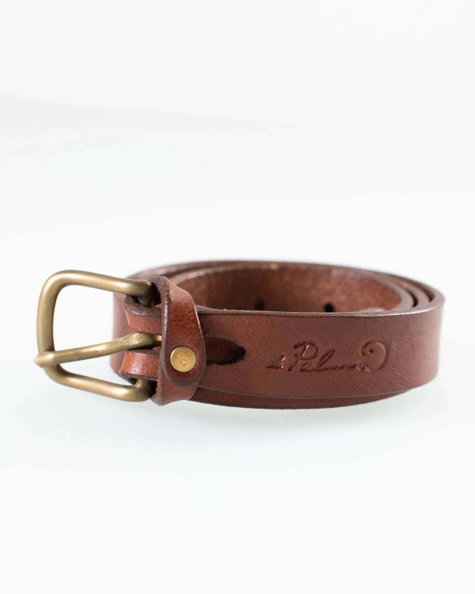 1 inch Mon Senor Belt in Bark w/ Brass - Image 4