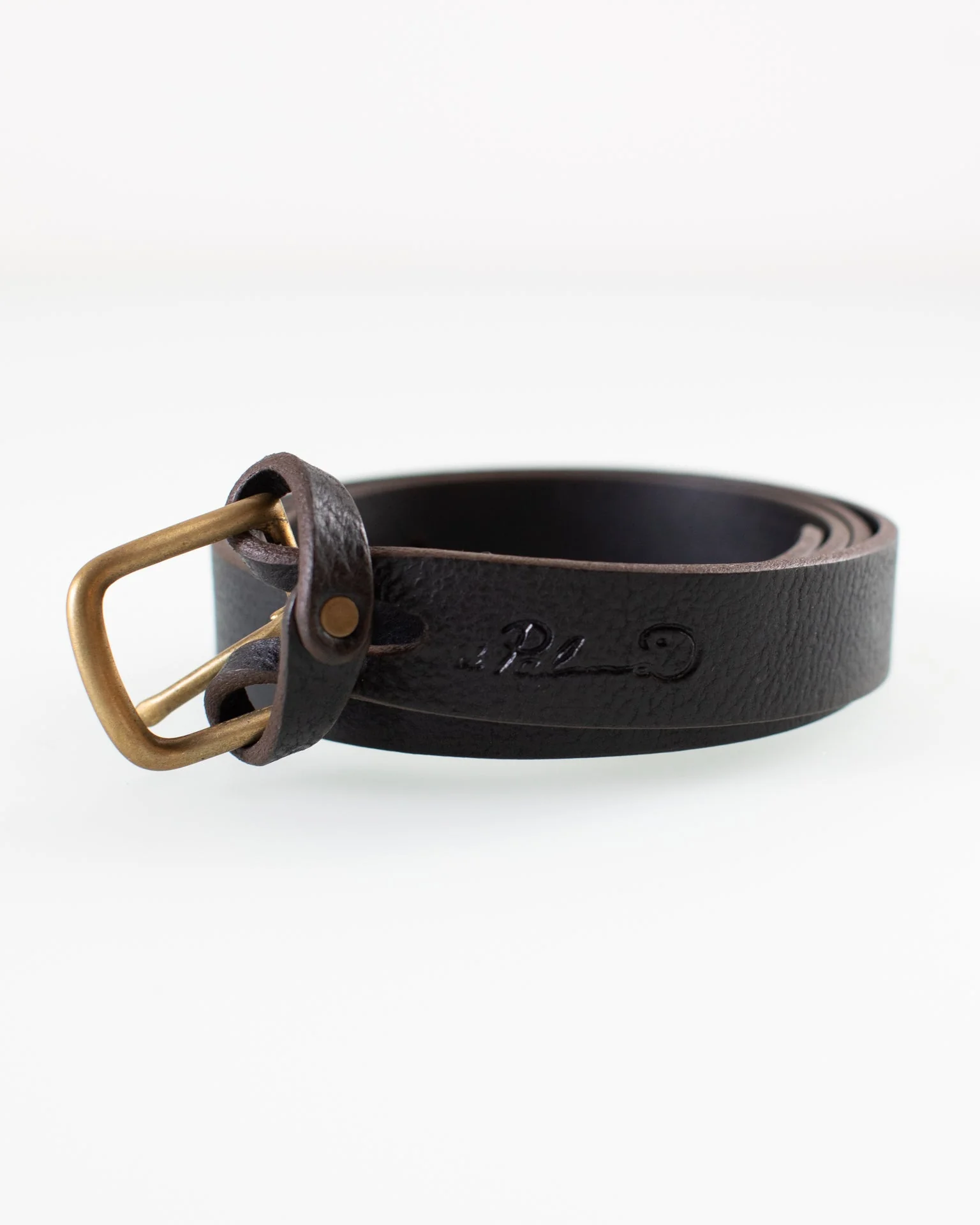 1 inch Mon Senor Belt in Black w/ Brass