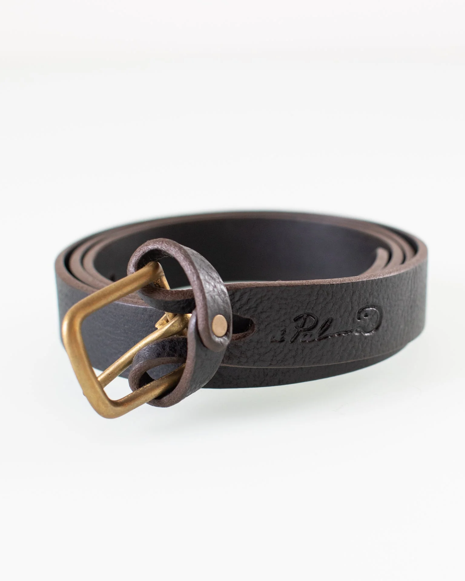 1 inch Mon Senor Belt in Black w/ Brass - Image 2