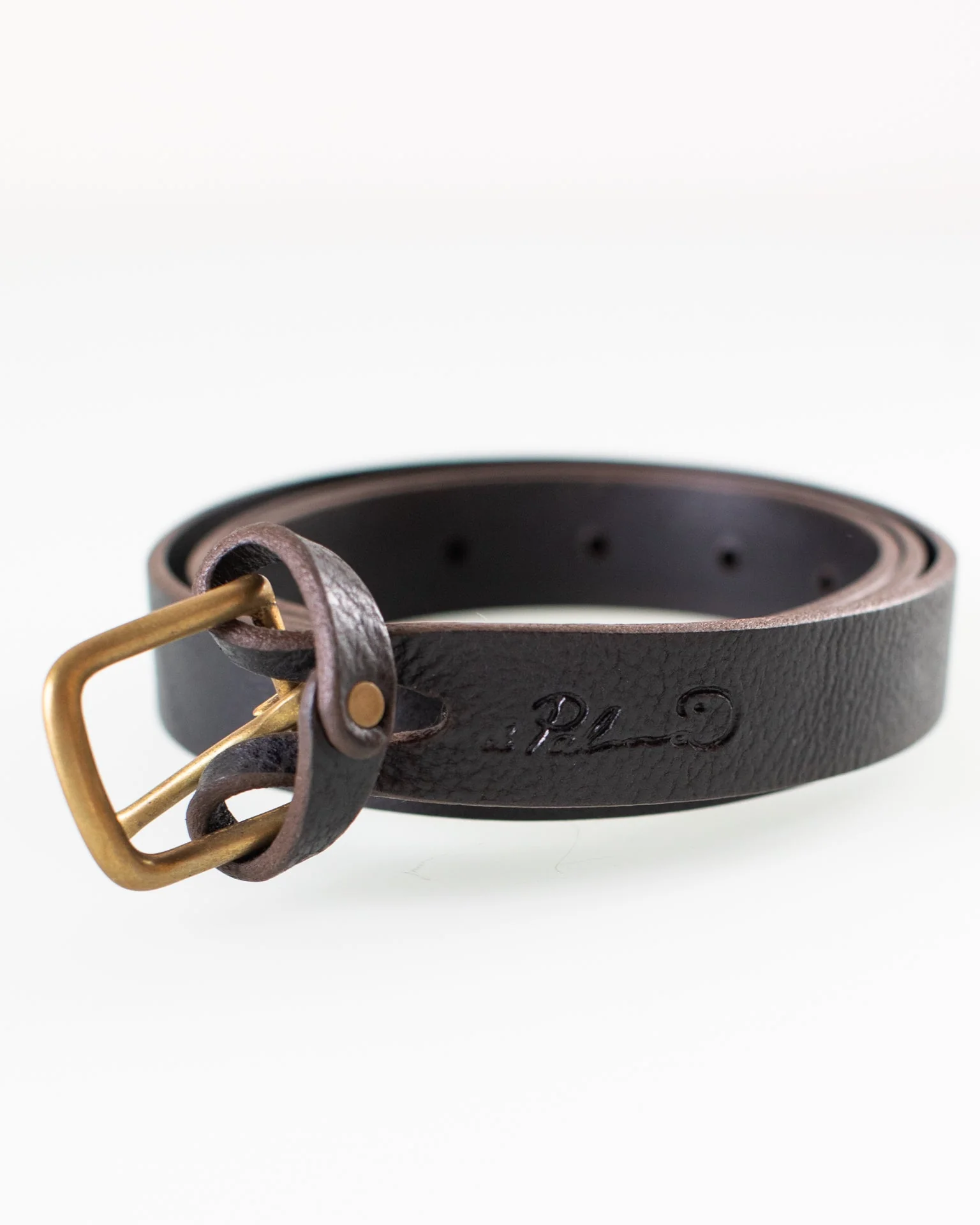 1 inch Mon Senor Belt in Black w/ Brass - Image 4