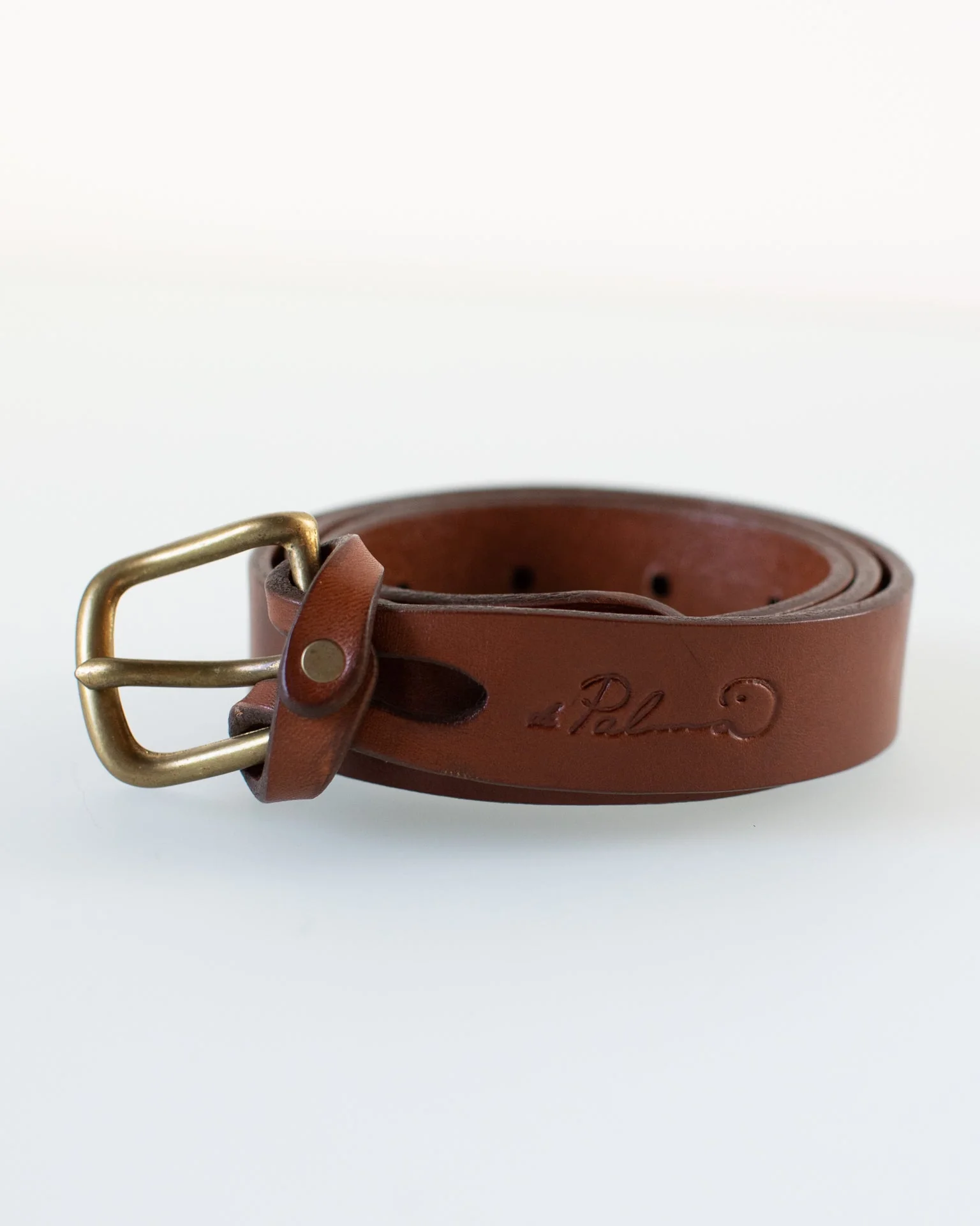 1 inch Mon Senor Belt in Tobacco w/ Brass - Image 2
