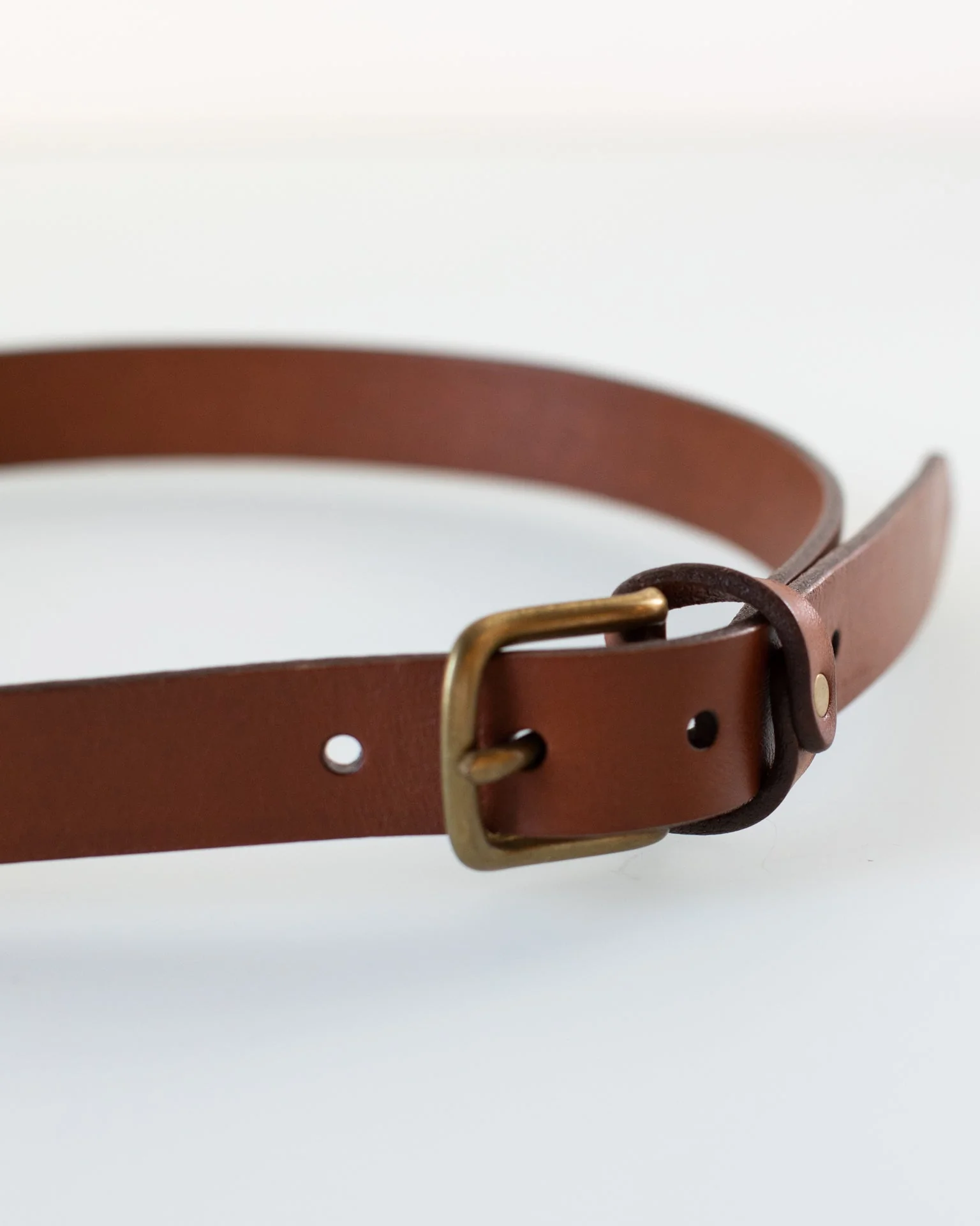 1 inch Mon Senor Belt in Tobacco w/ Brass - Image 4