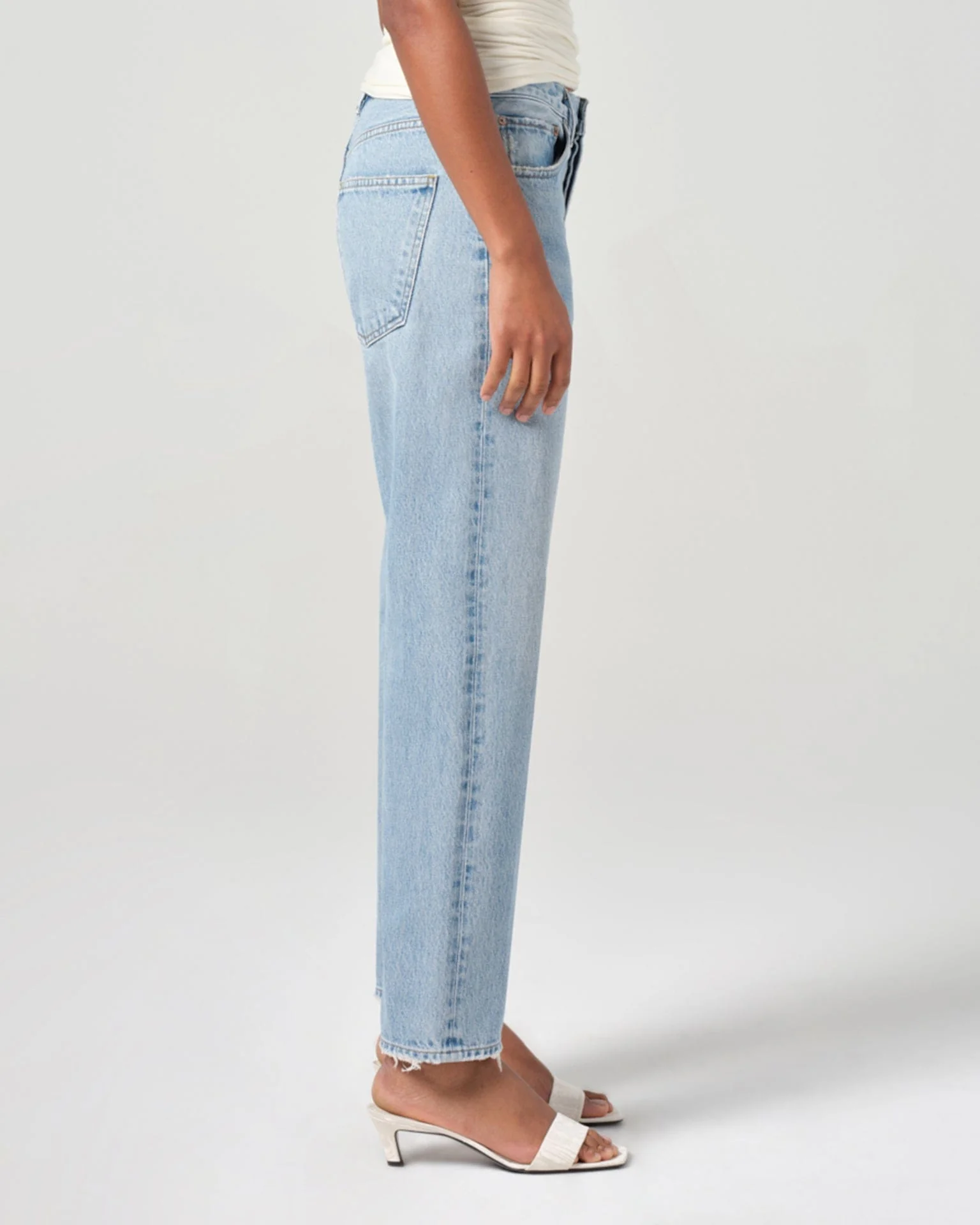 90s Crop Mid Rise Loose Straight in Force - Image 4