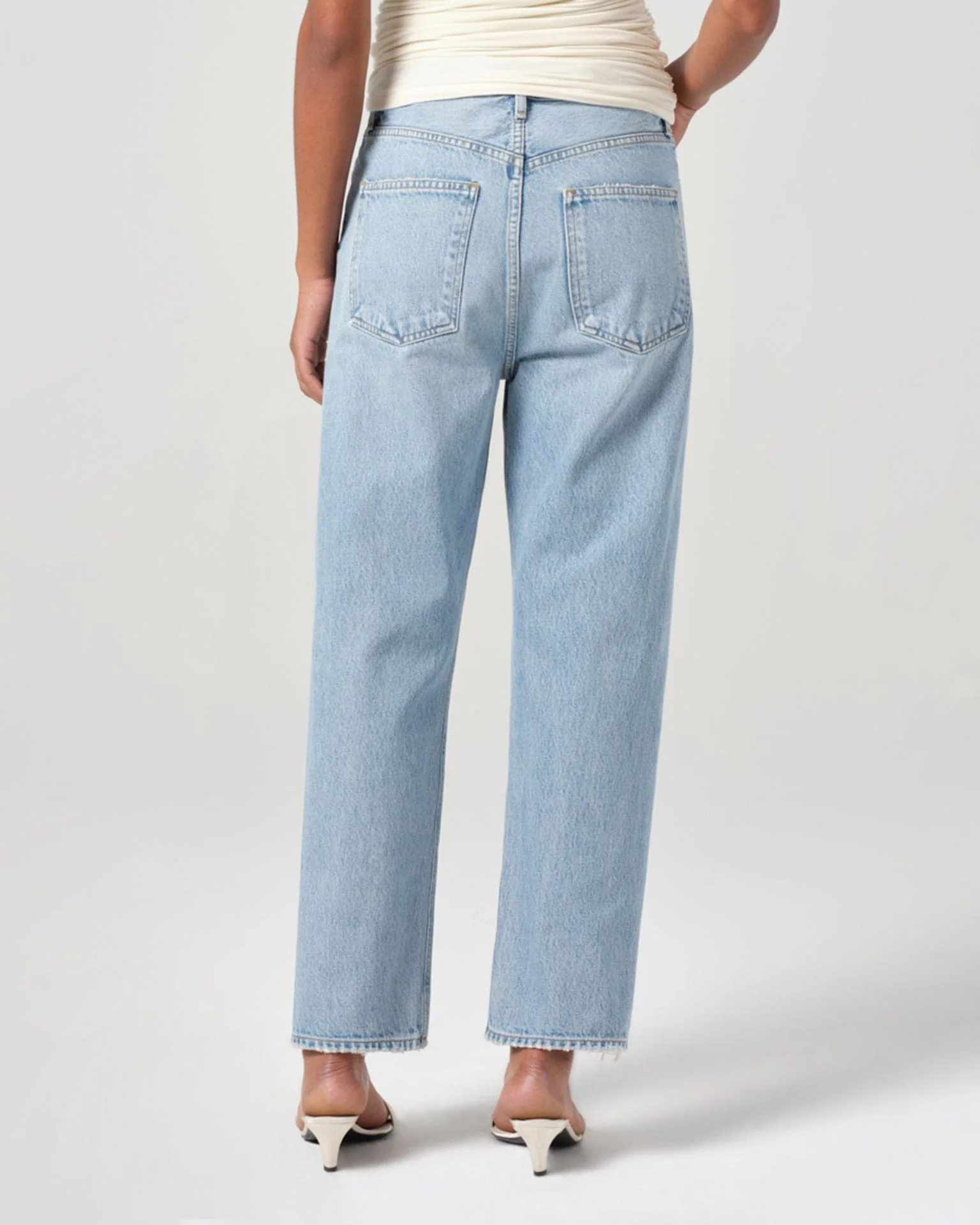 90s Crop Mid Rise Loose Straight in Force - Image 5