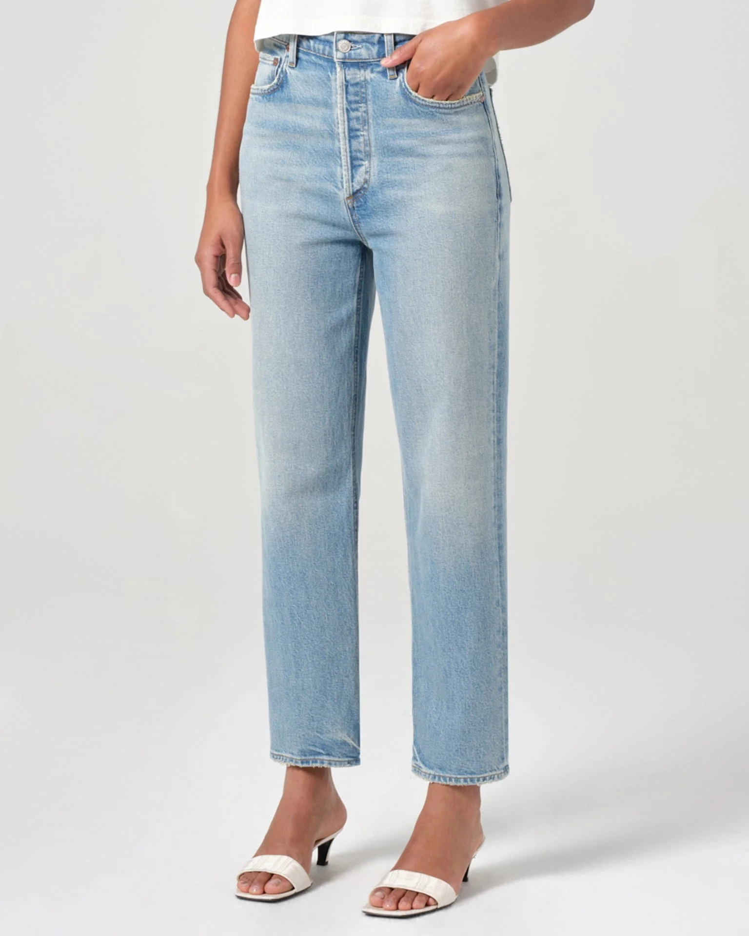 90s Pinch Waist Crop in Ripple - Image 2