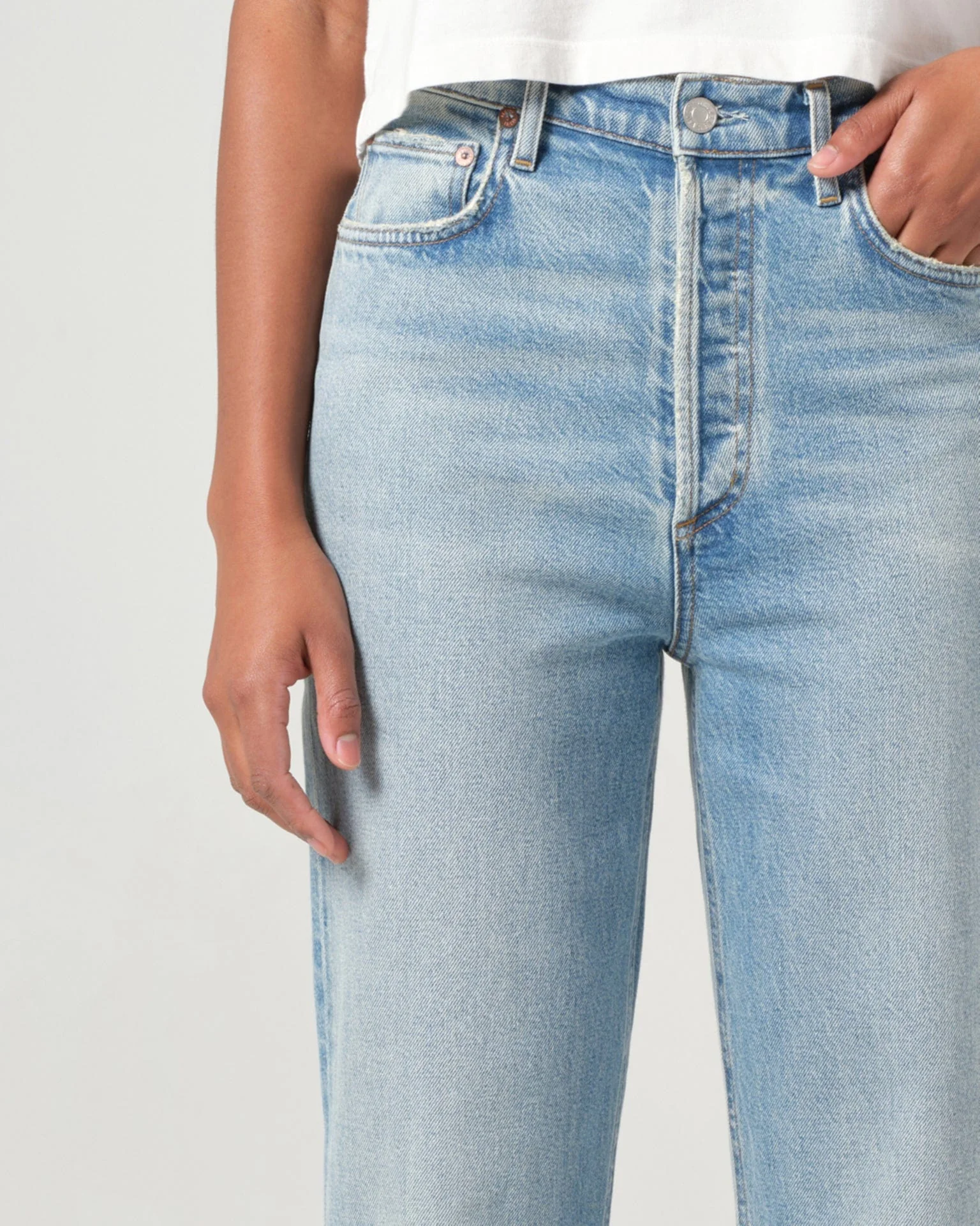90s Pinch Waist Crop in Ripple - Image 3