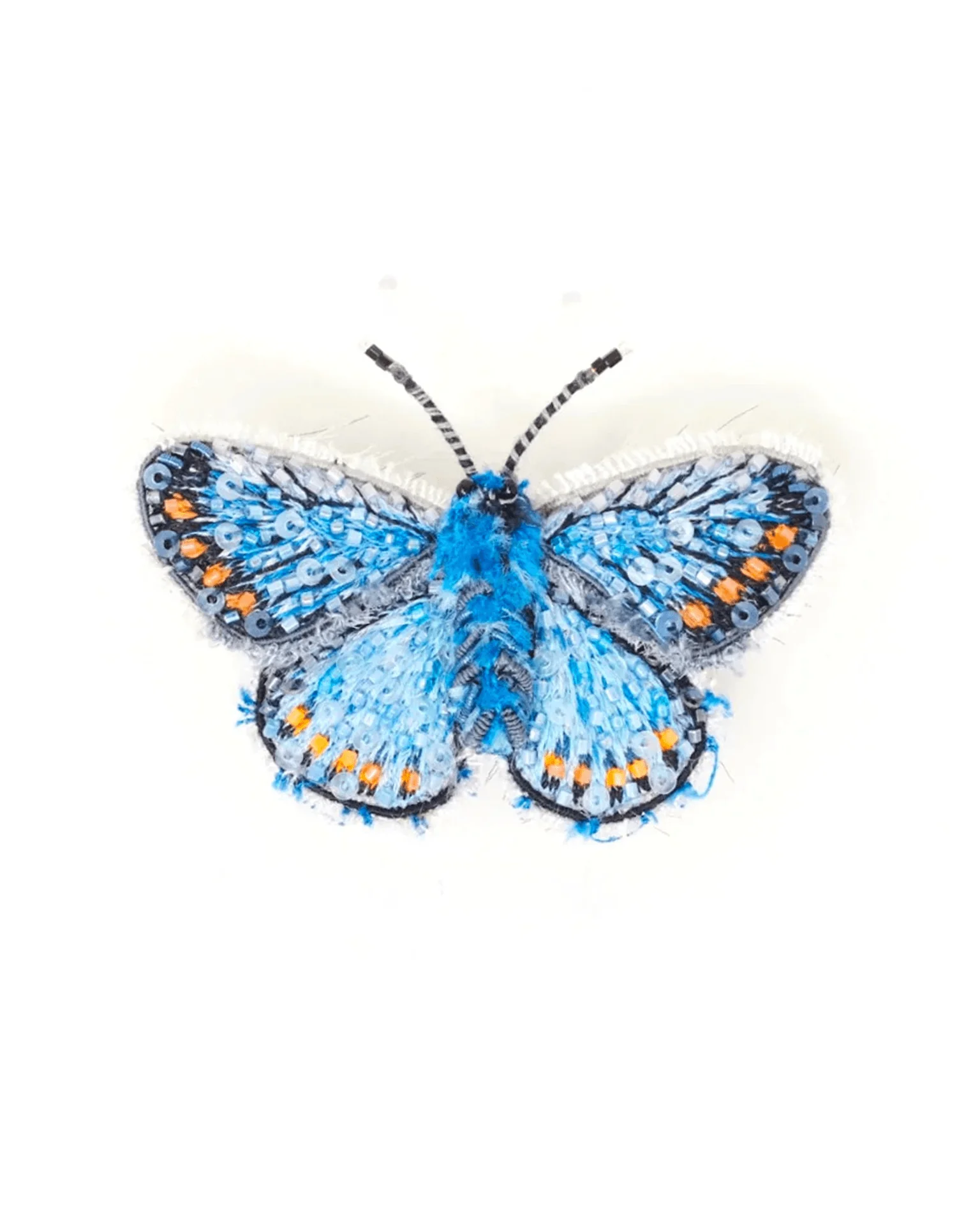 Adonis Blue Butterfly Brooch Pin