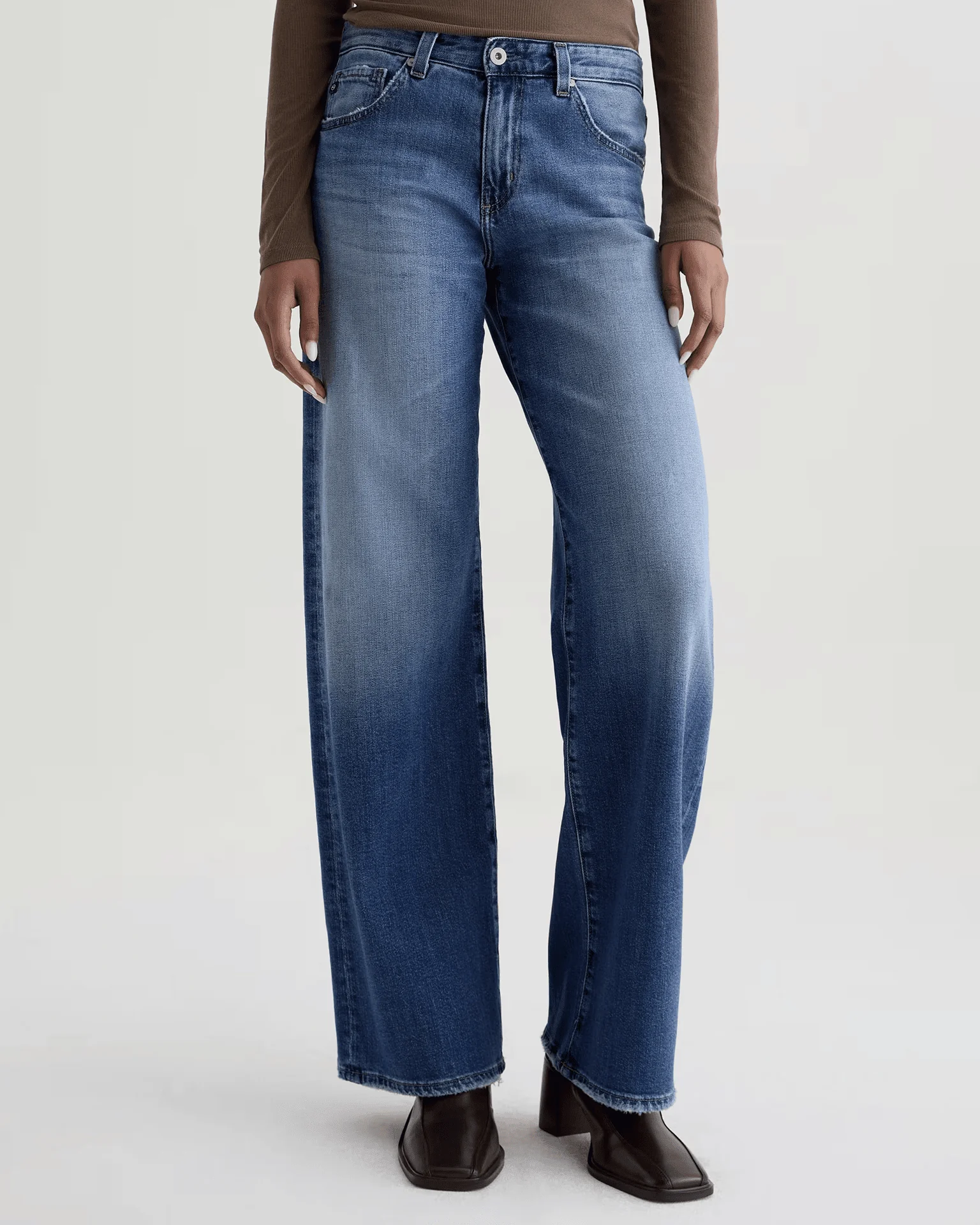Adria Low Rise Wide Leg in Headline