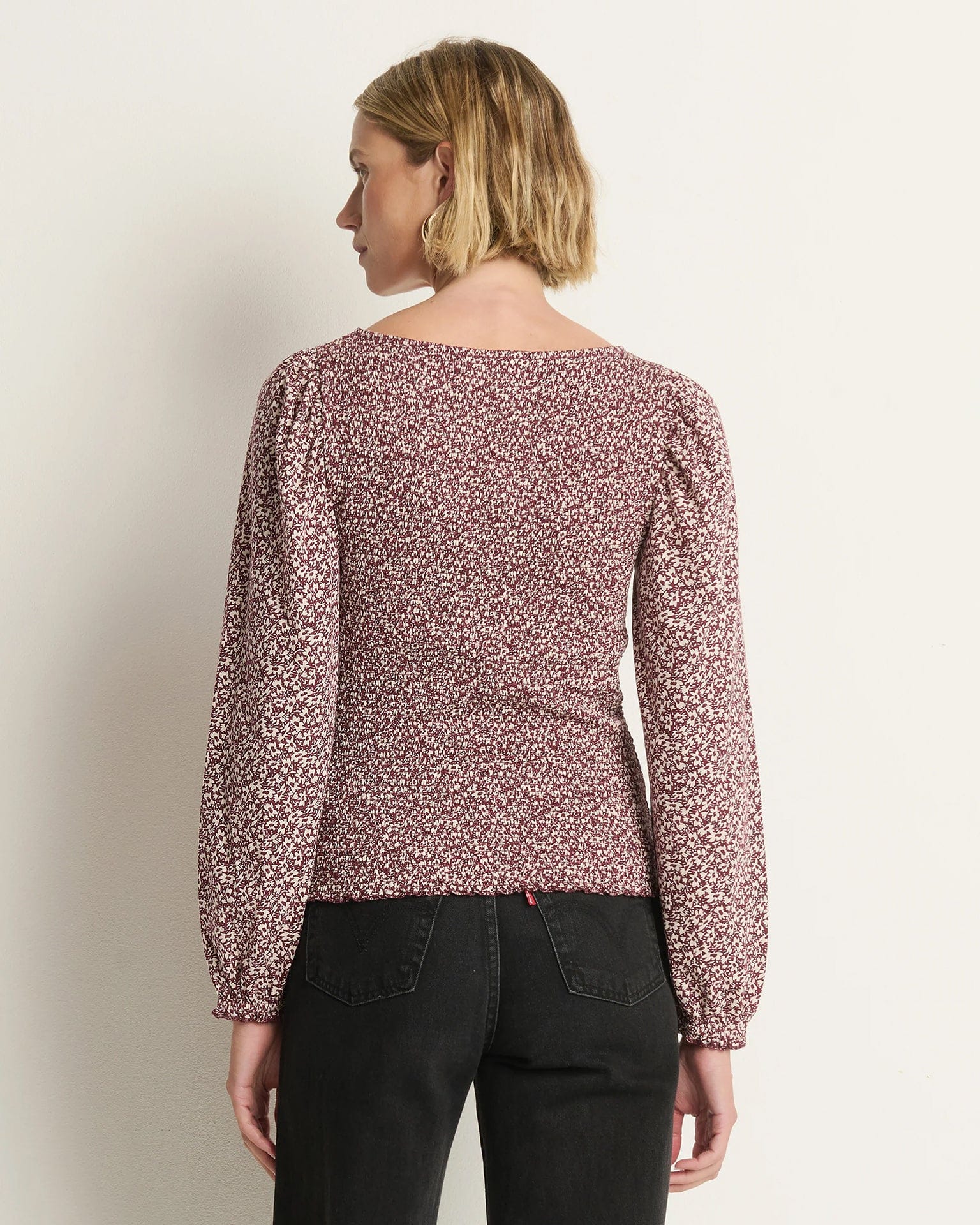 Aidan Smocked Blouse in Winter Floral - Image 5
