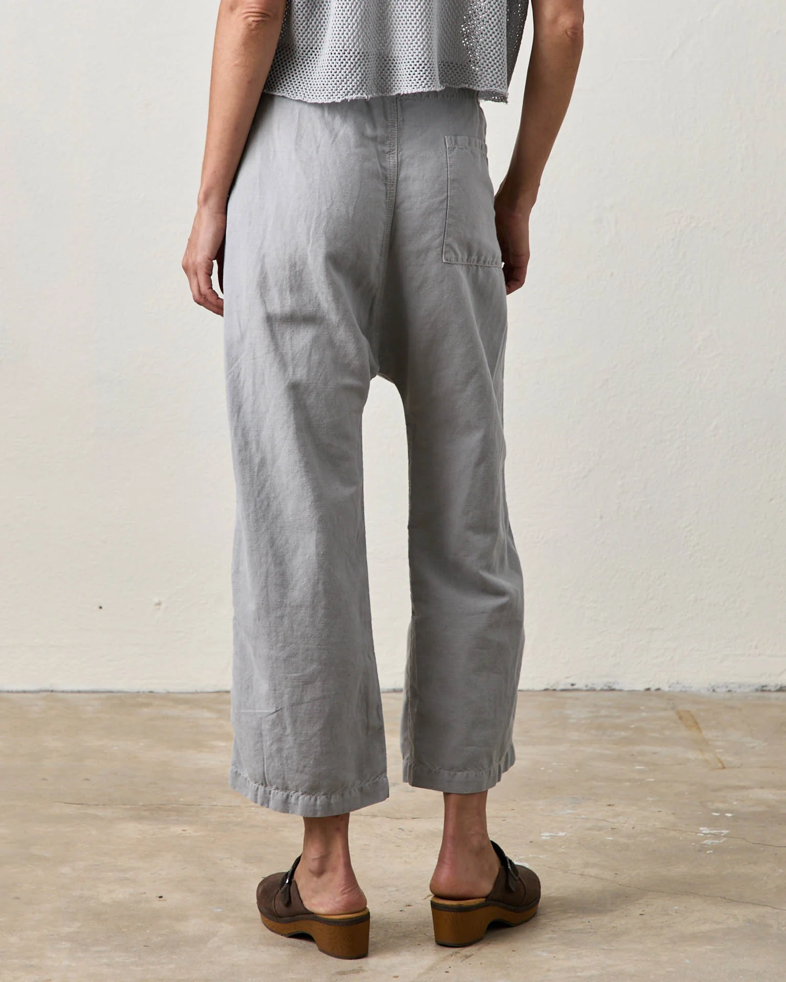 Akari Tie Waist Pants in Pale Grey - Image 4