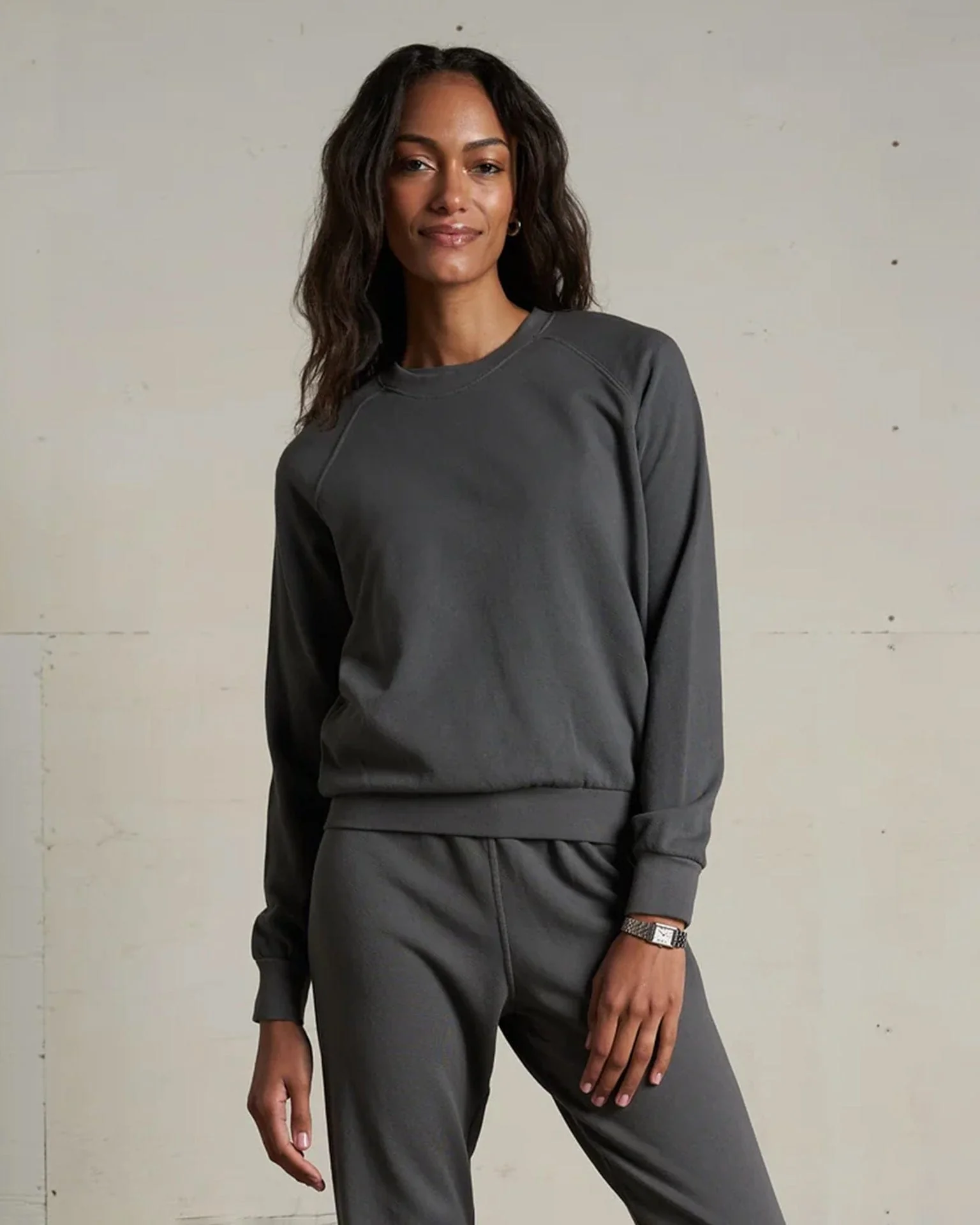 Alexi French Terry Sweatshirt in Charcoal