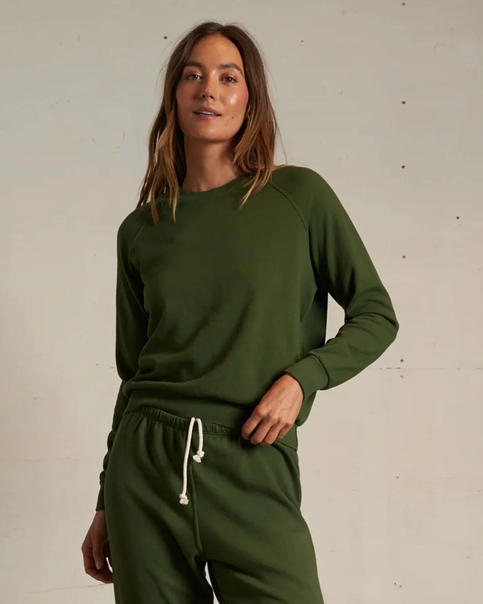 Alexi French Terry Sweatshirt in Fern Green