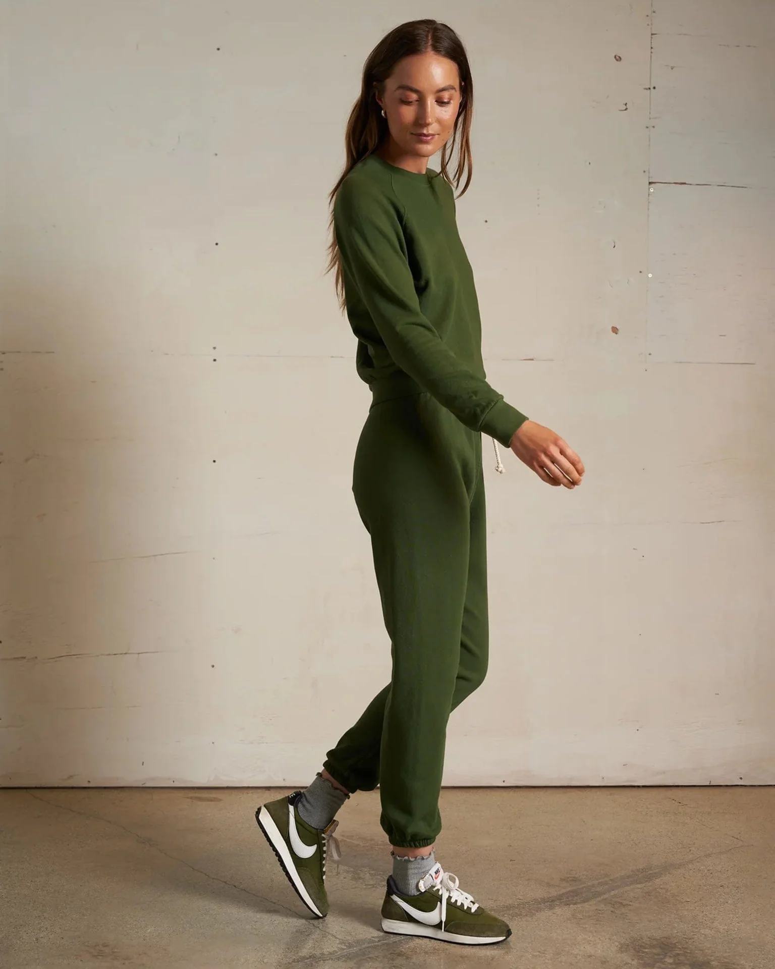 Alexi French Terry Sweatshirt in Fern Green - Image 4