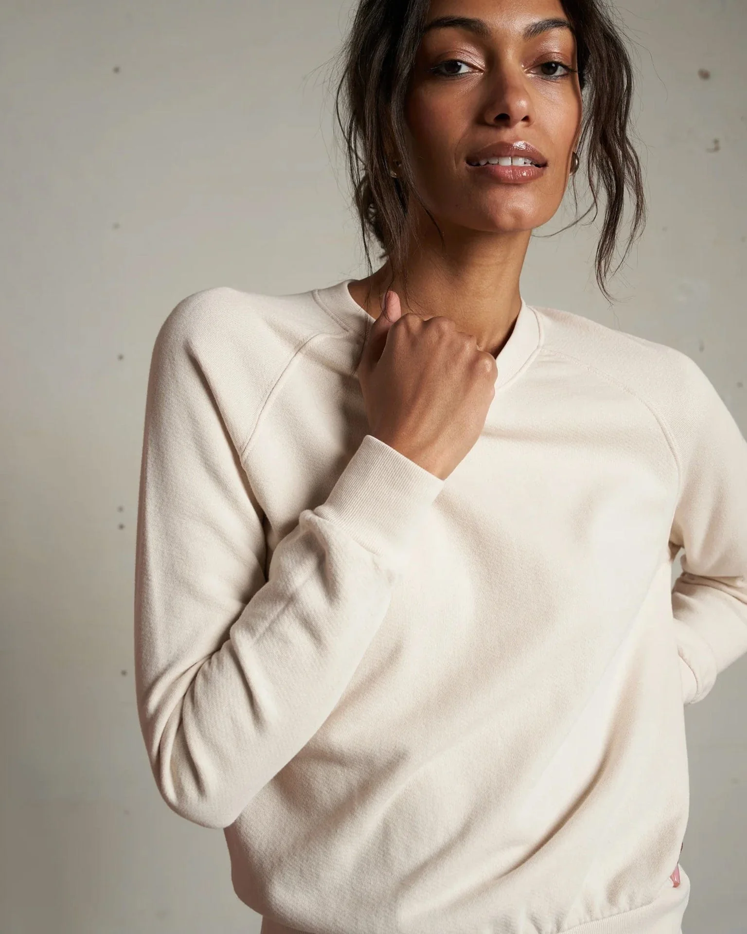 Alexi French Terry Sweatshirt in Sugar - Image 2