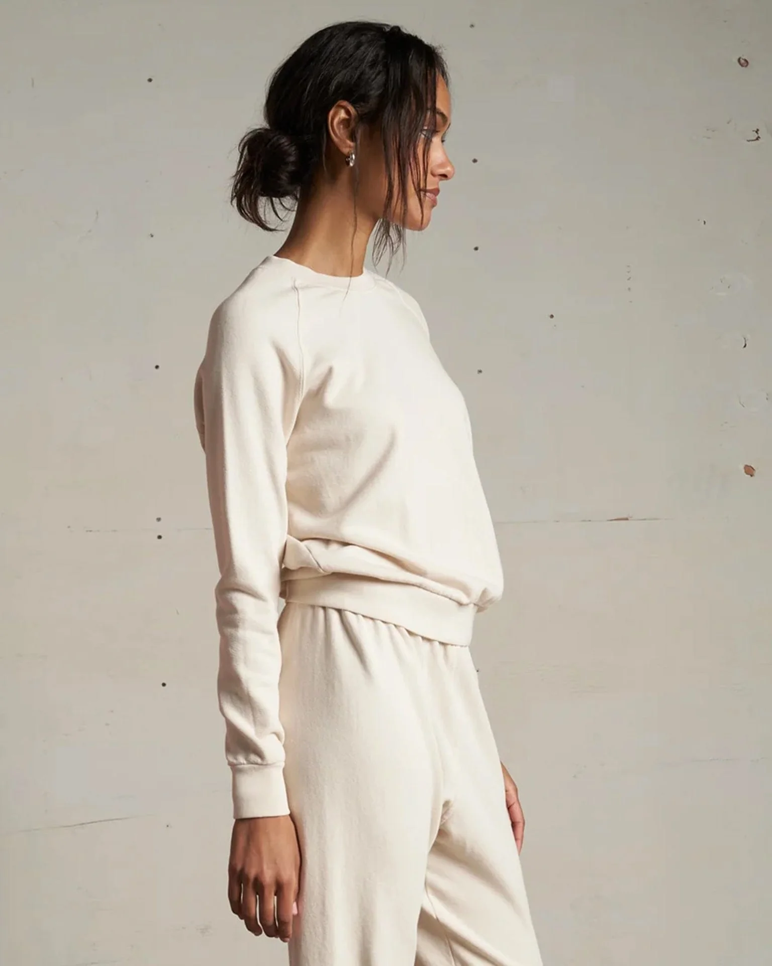 Alexi French Terry Sweatshirt in Sugar - Image 3