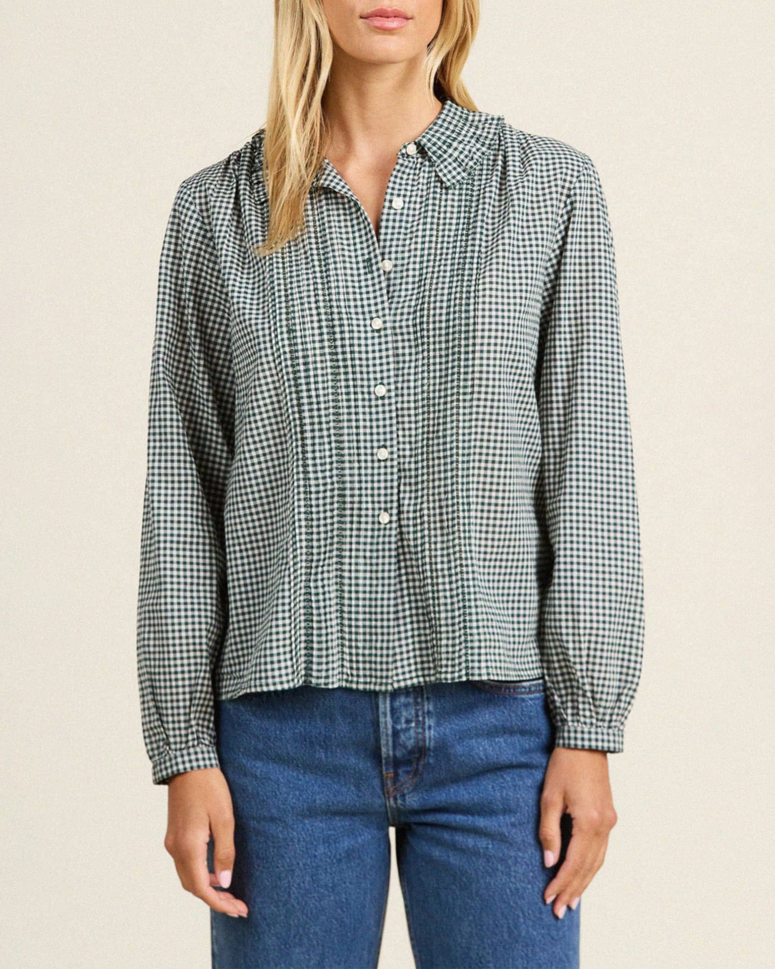Alise Blouse in Caspian Check