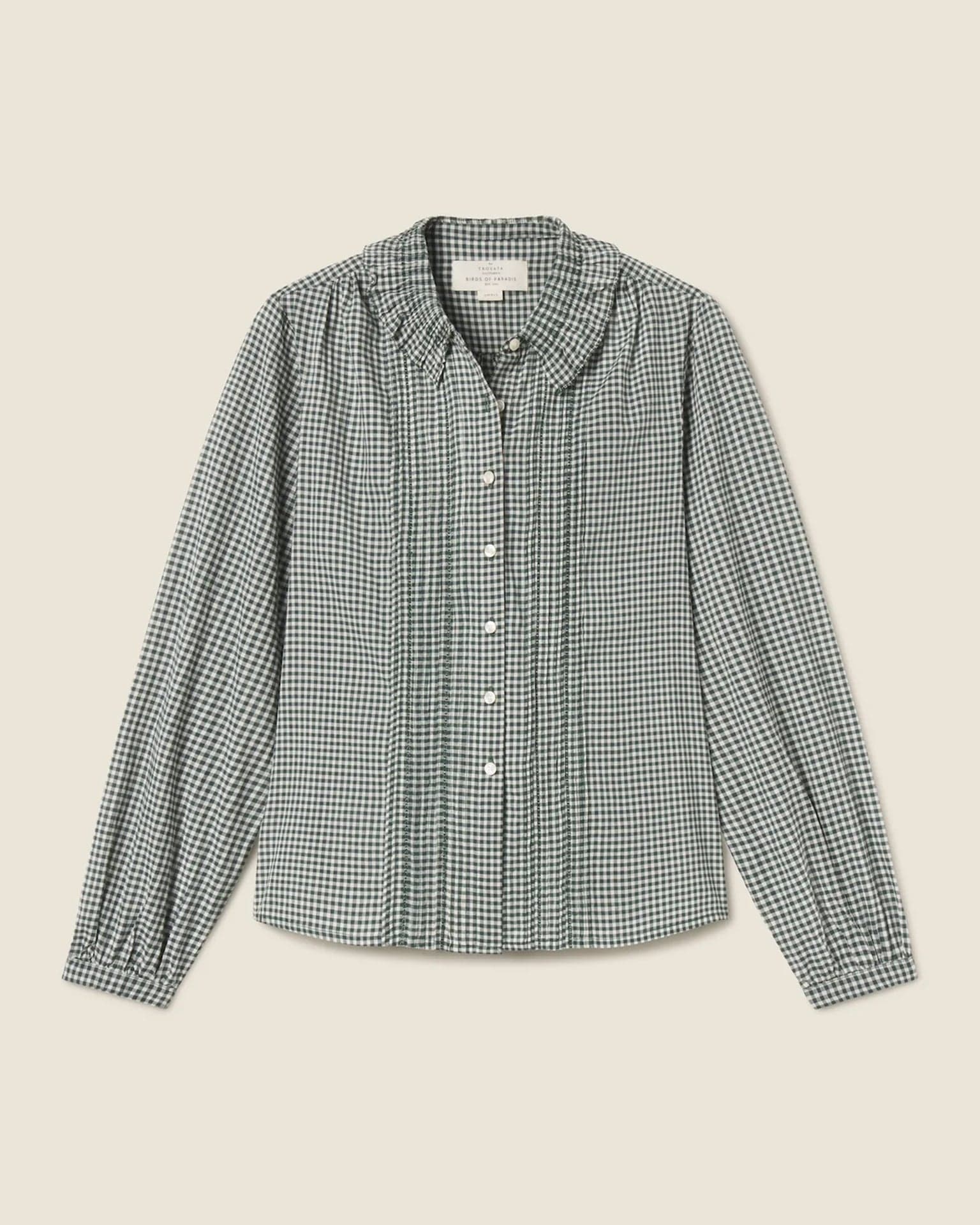 Alise Blouse in Caspian Check - Image 4