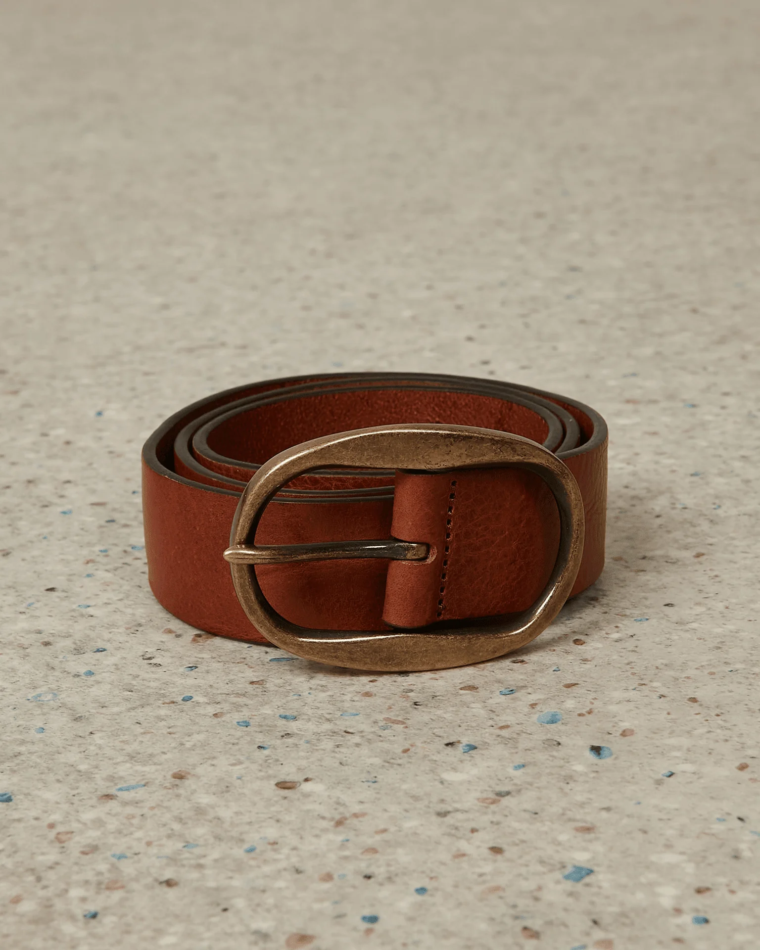 Angus Leather Belt in Brown