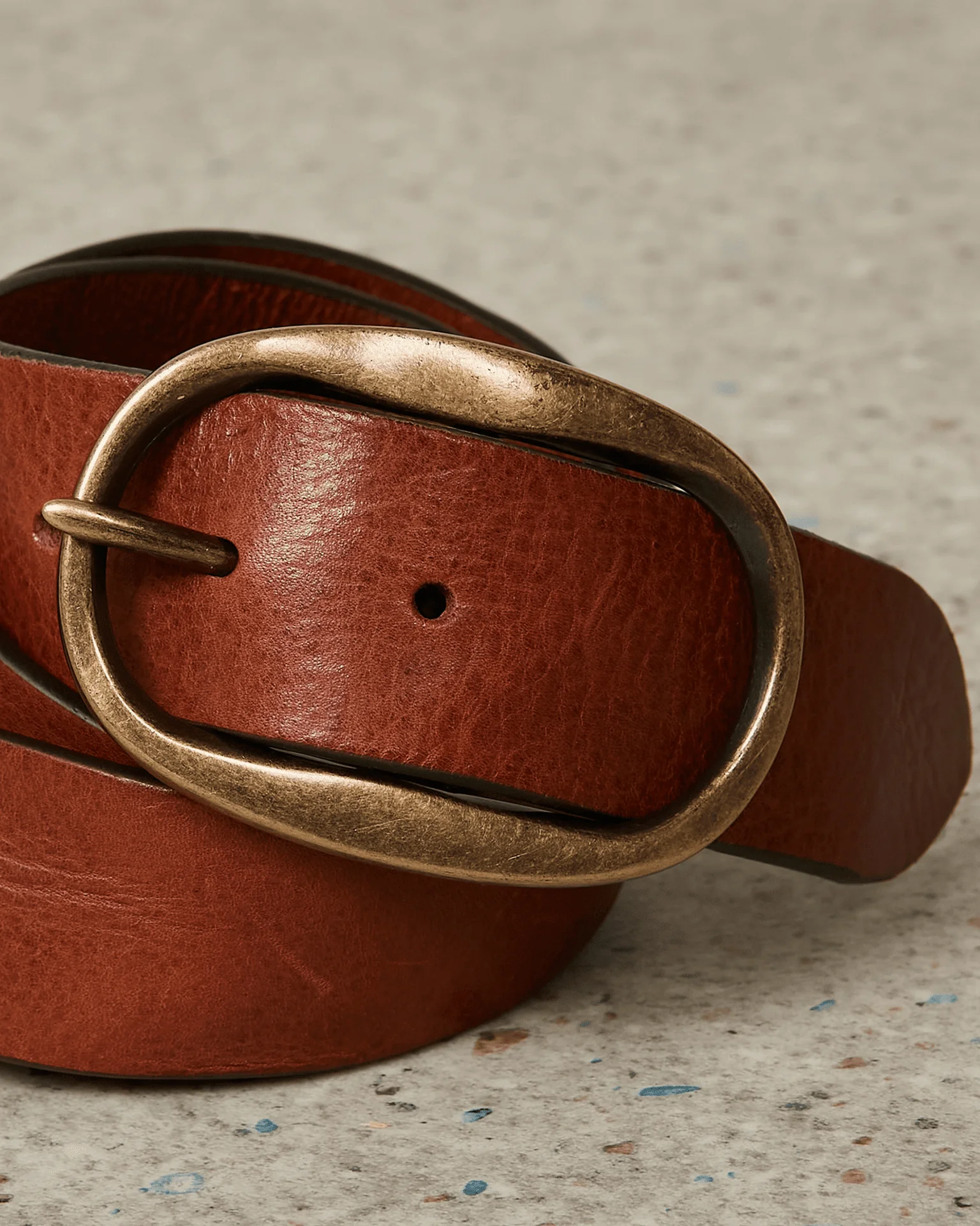 Angus Leather Belt in Brown - Image 2