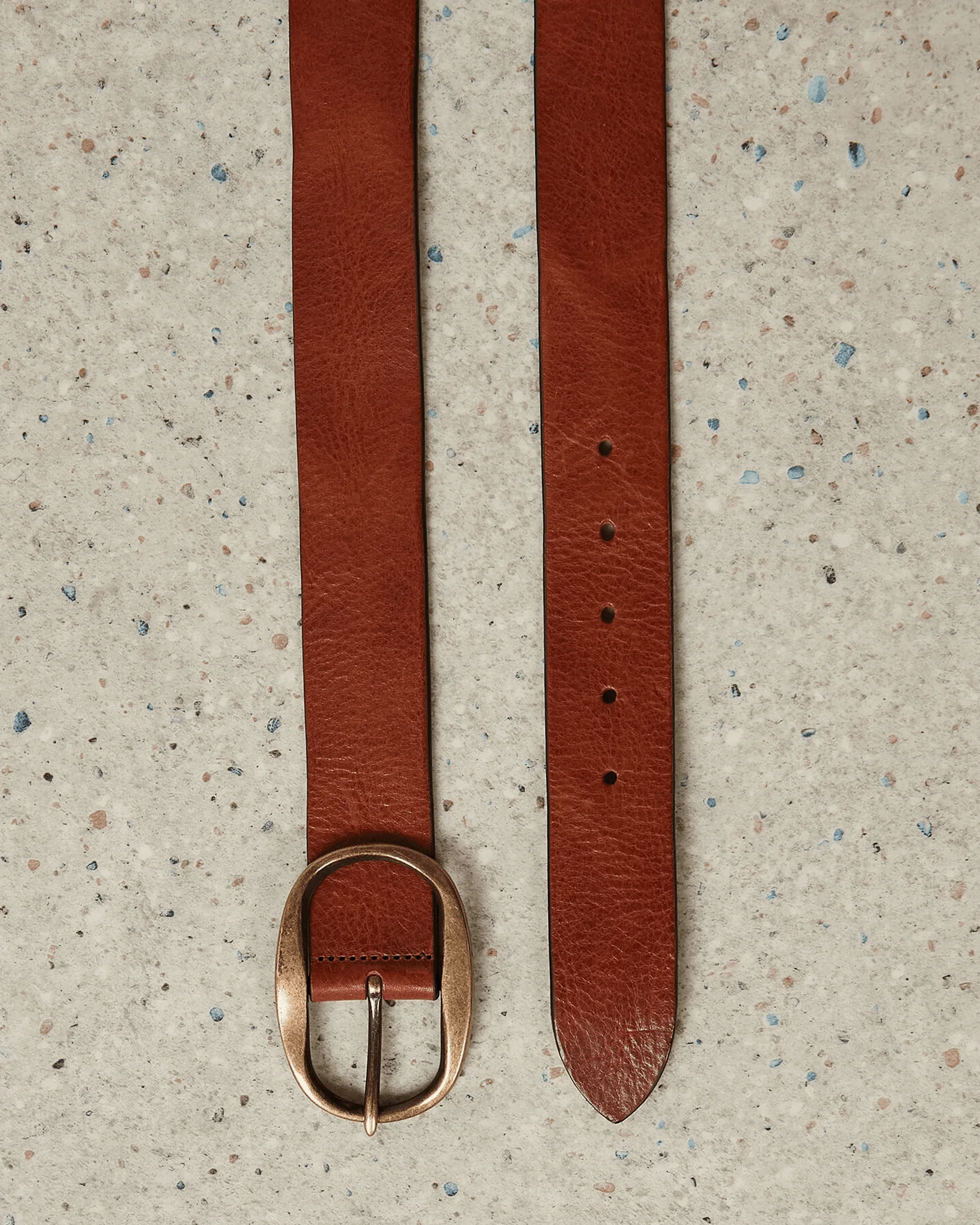 Angus Leather Belt in Brown - Image 4