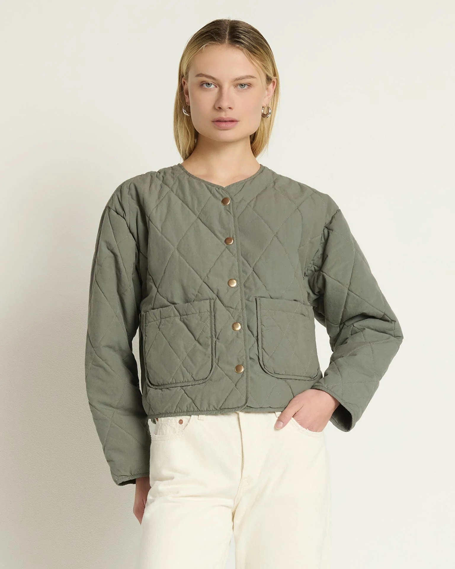 Aspen Quilted Jacket in Castor Grey