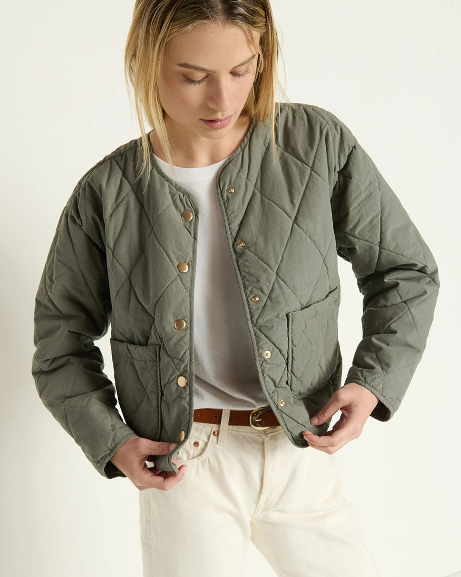 Aspen Quilted Jacket in Castor Grey - Image 2