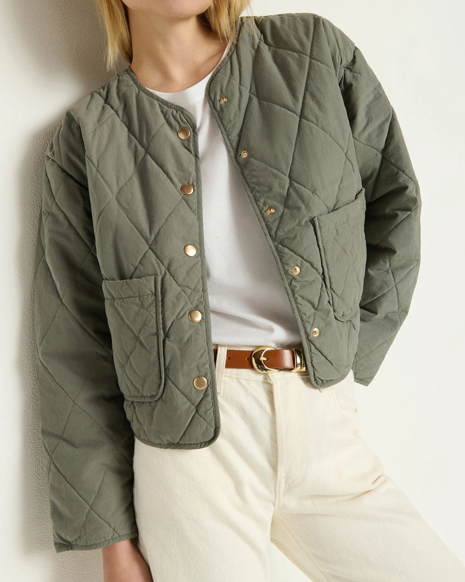 Aspen Quilted Jacket in Castor Grey - Image 4