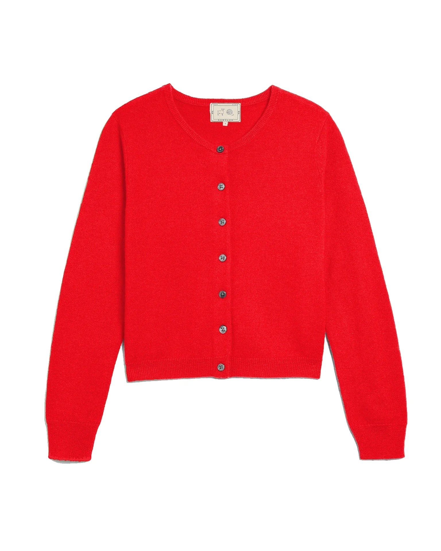 Ava Cashmere Cardigan in Scarlet - Image 2