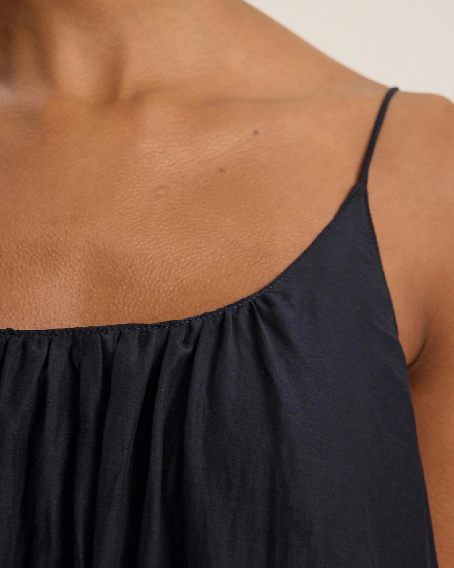 Avery Long Cami Dress in Black - Image 3