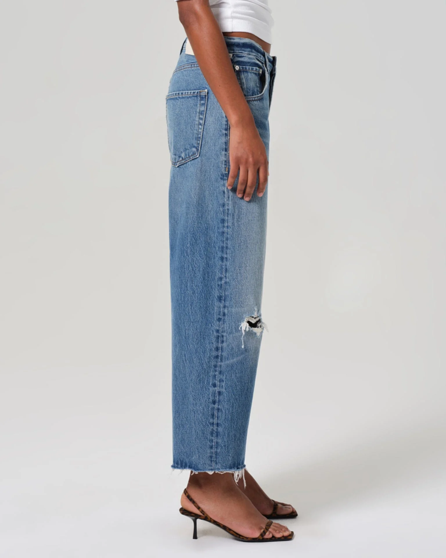 Ayla Raw Hem Crop in Solano - Image 4