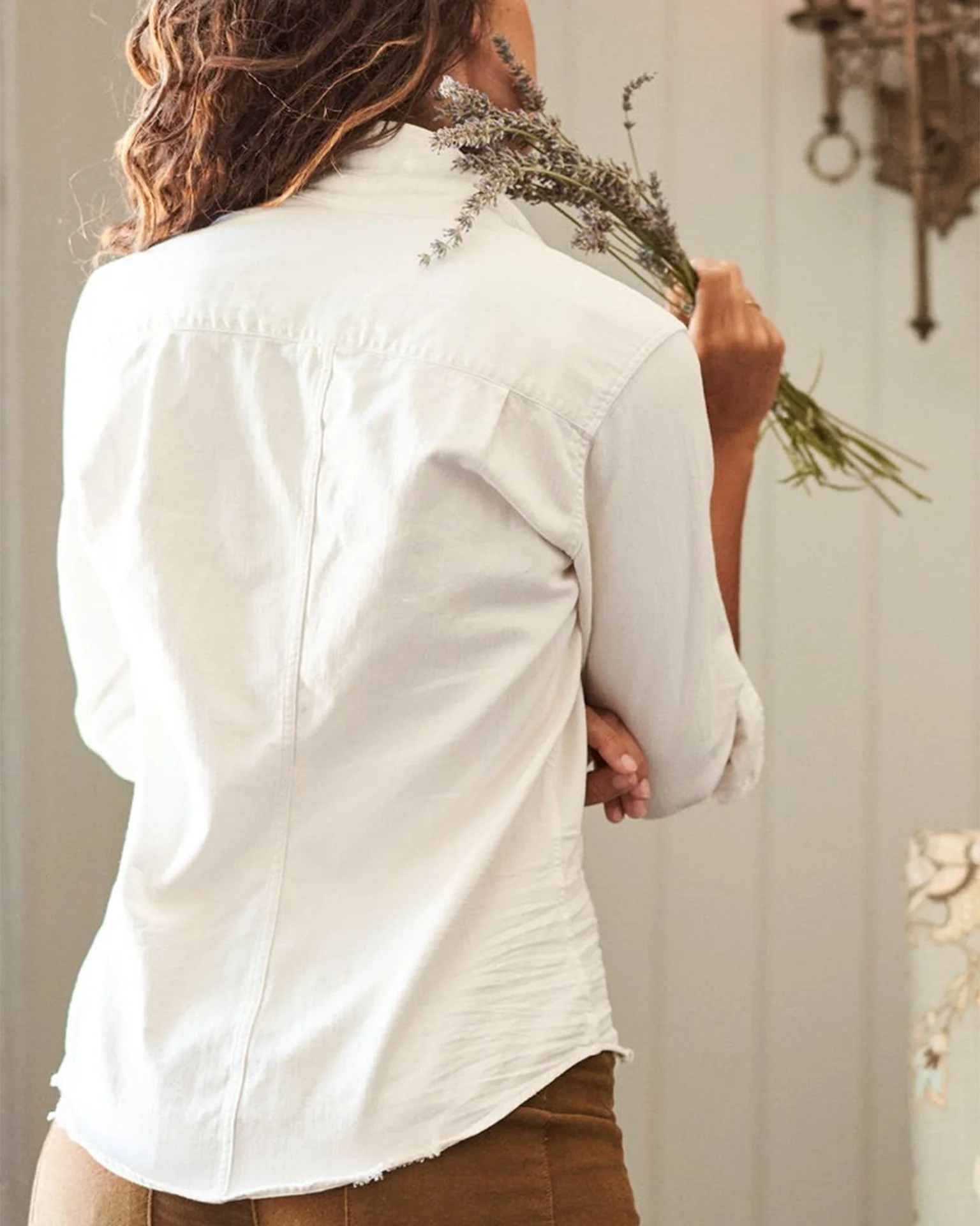 Barry Button Down in Vintage White - Image 3