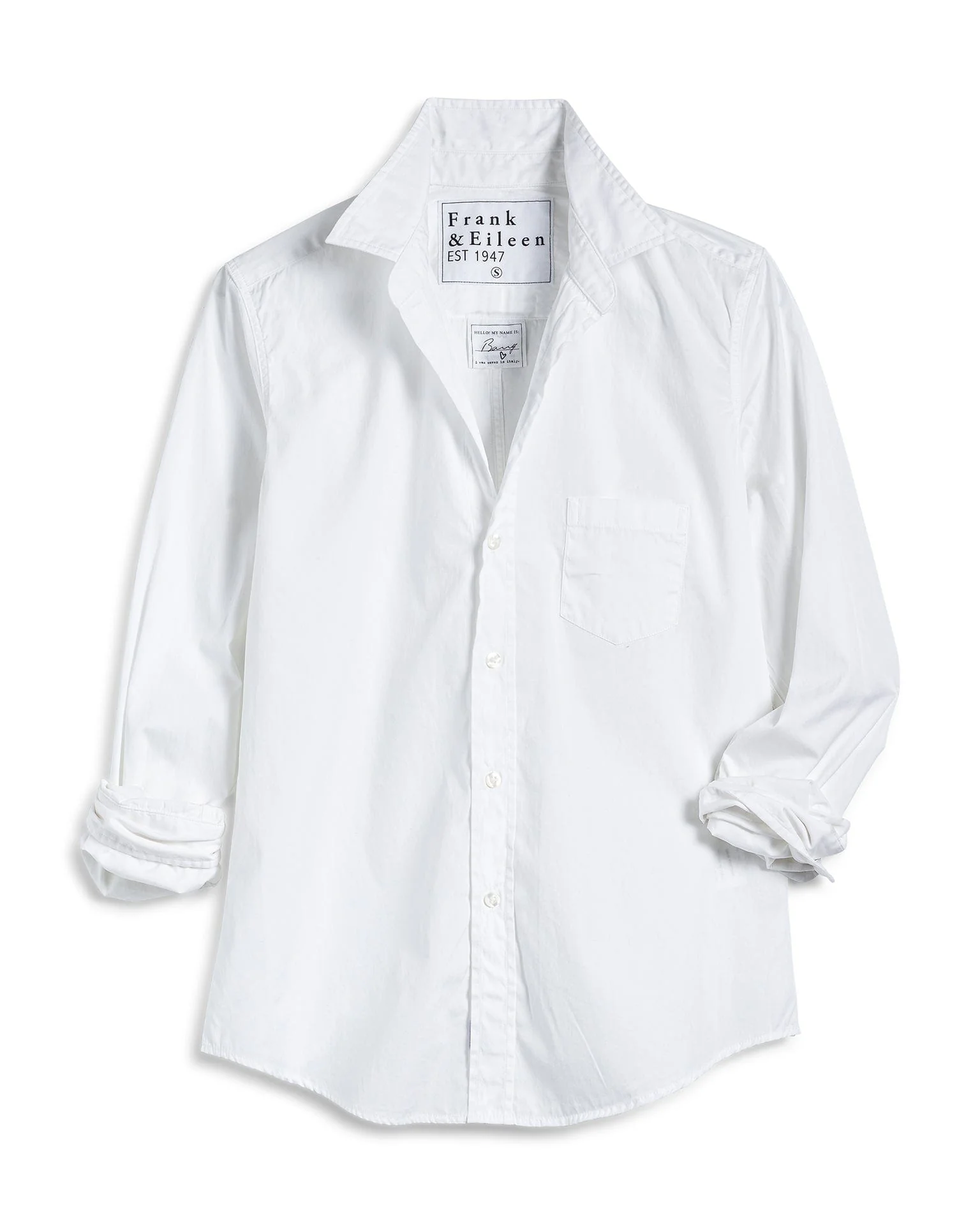 Barry Button Up in White Superluxe - Image 3