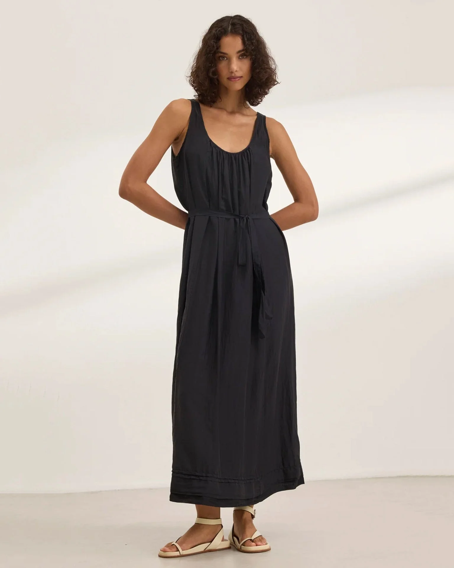 Bayou Tank Maxi Dress in Black - Image 2