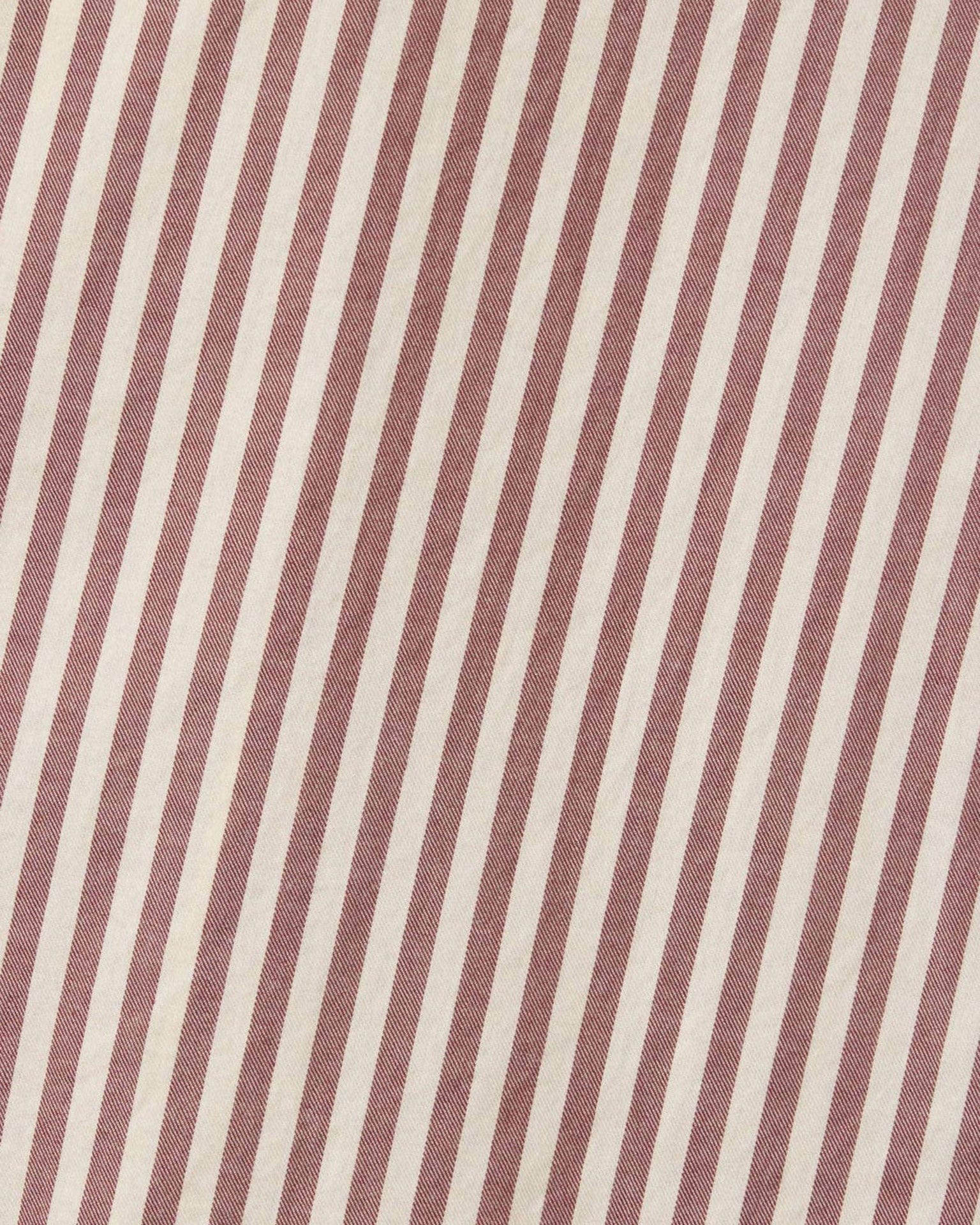 Blake Oversized Shirt in Burgundy Stripe - Image 5