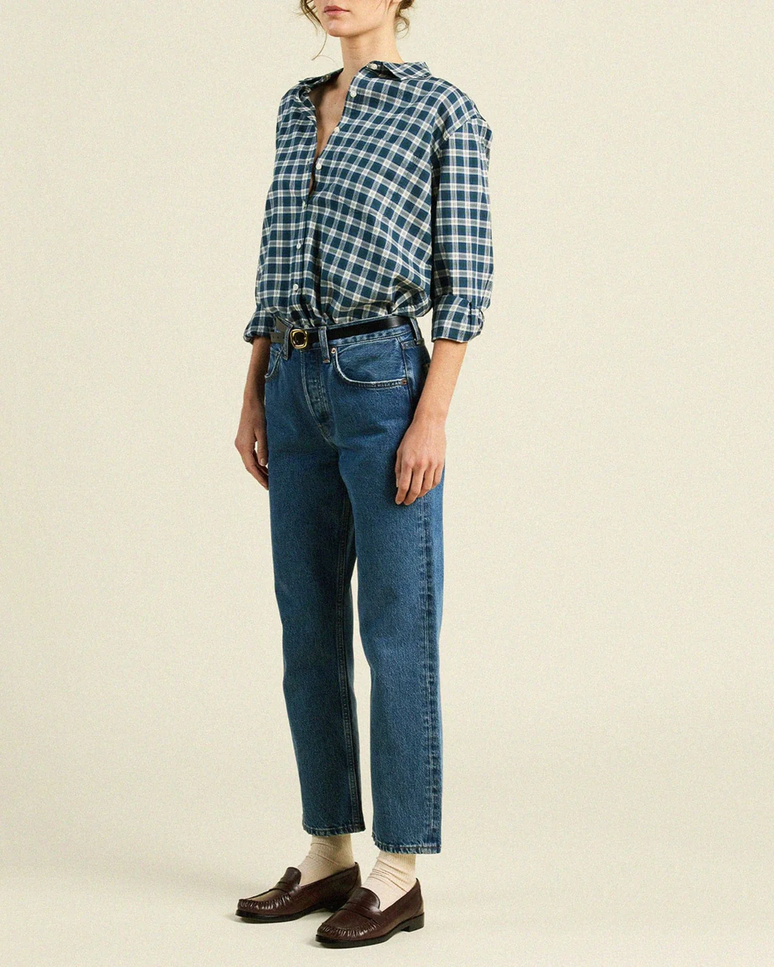 Blake Oversized Shirt in Maritime Plaid - Image 2