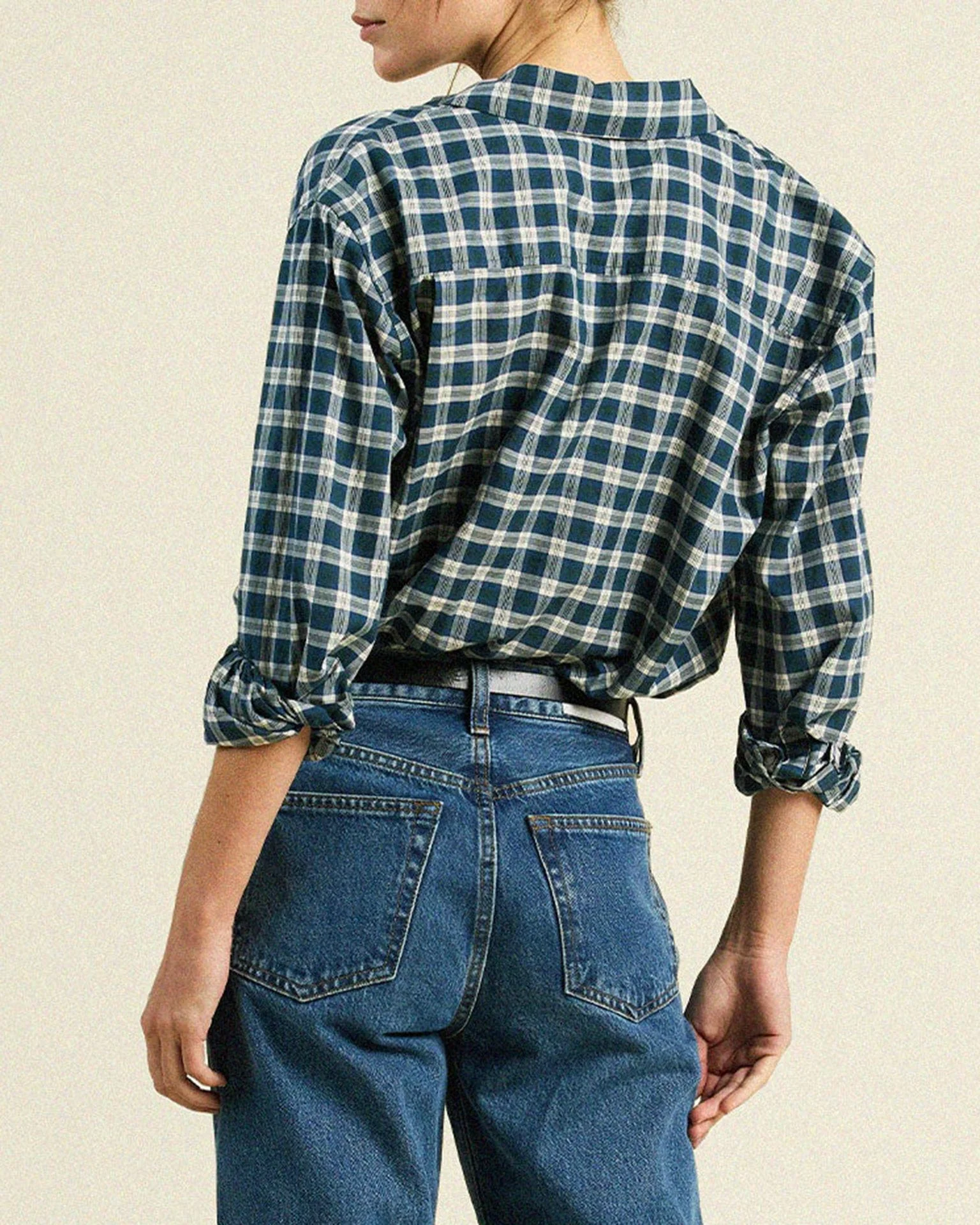 Blake Oversized Shirt in Maritime Plaid - Image 3