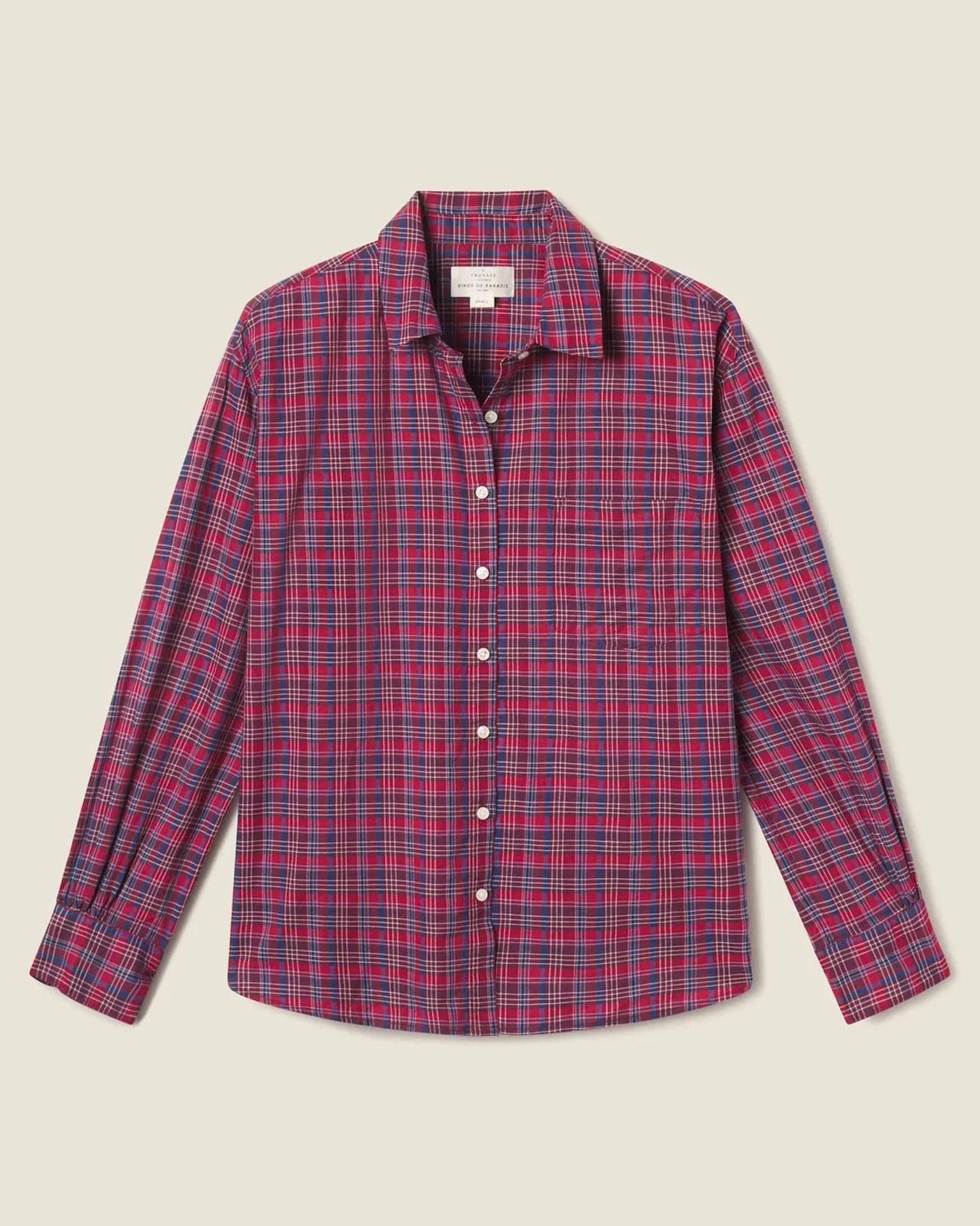 Blake Oversized Shirt in Mulled Wine Plaid - Image 4