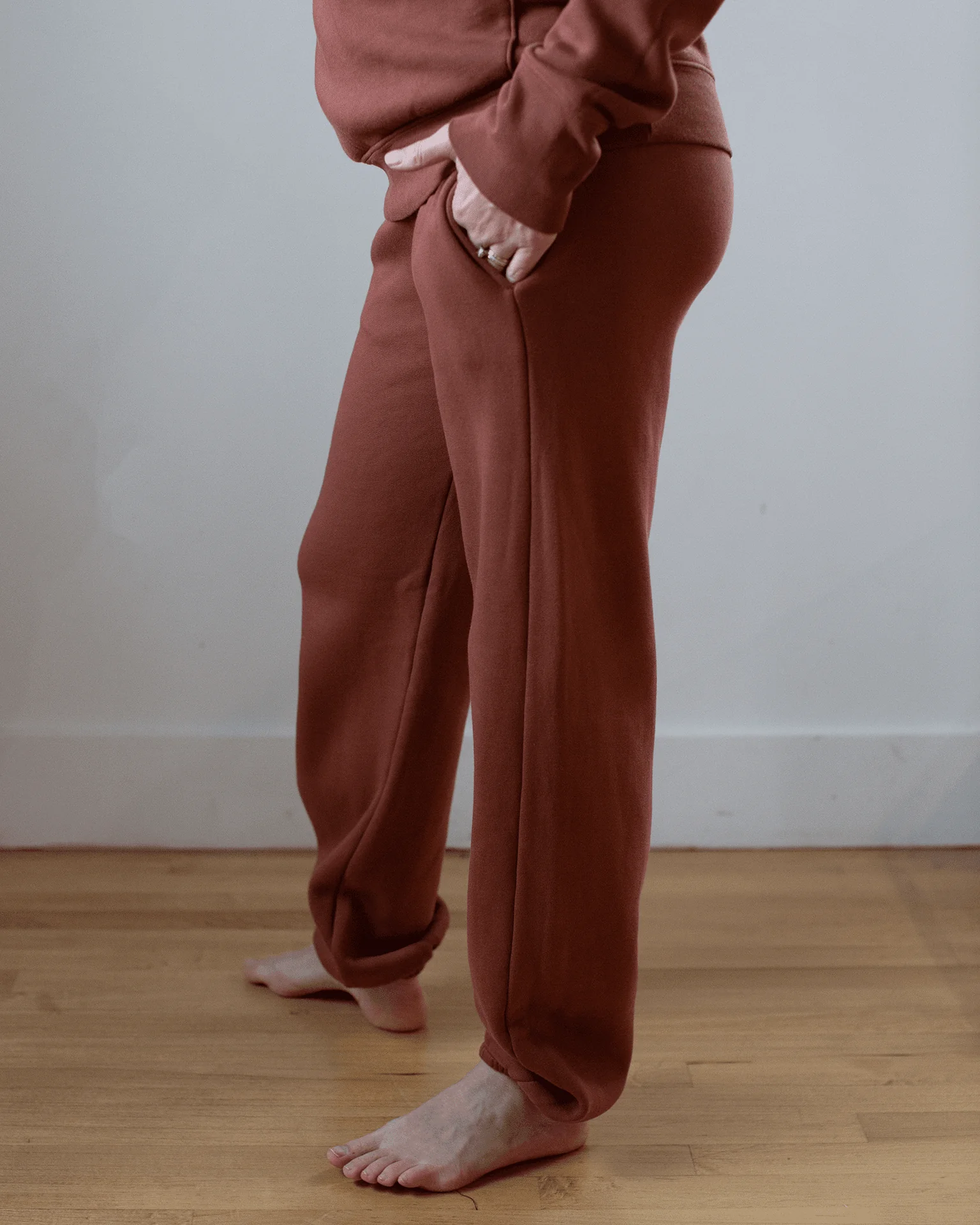 Blake Rib Waisted Pants in Roux - Image 2