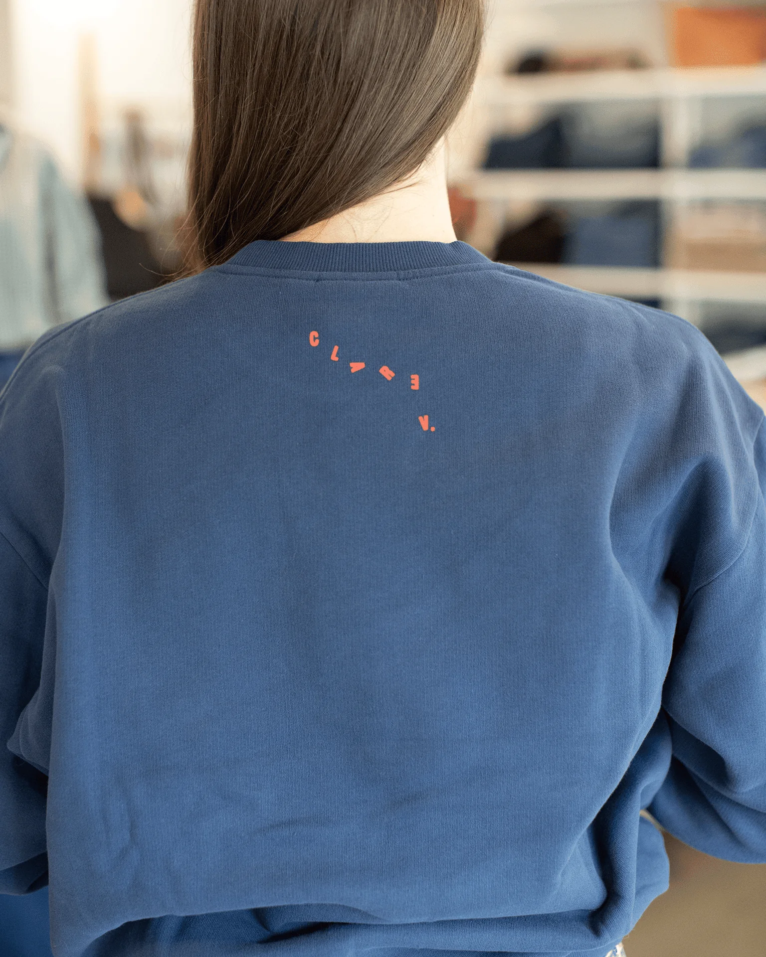 Block Ciao Oversized Sweatshirt in Navy - Image 3