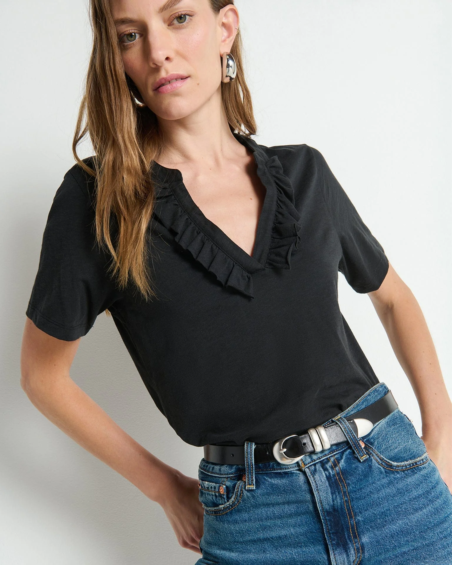 Blondie Top in Jet Black