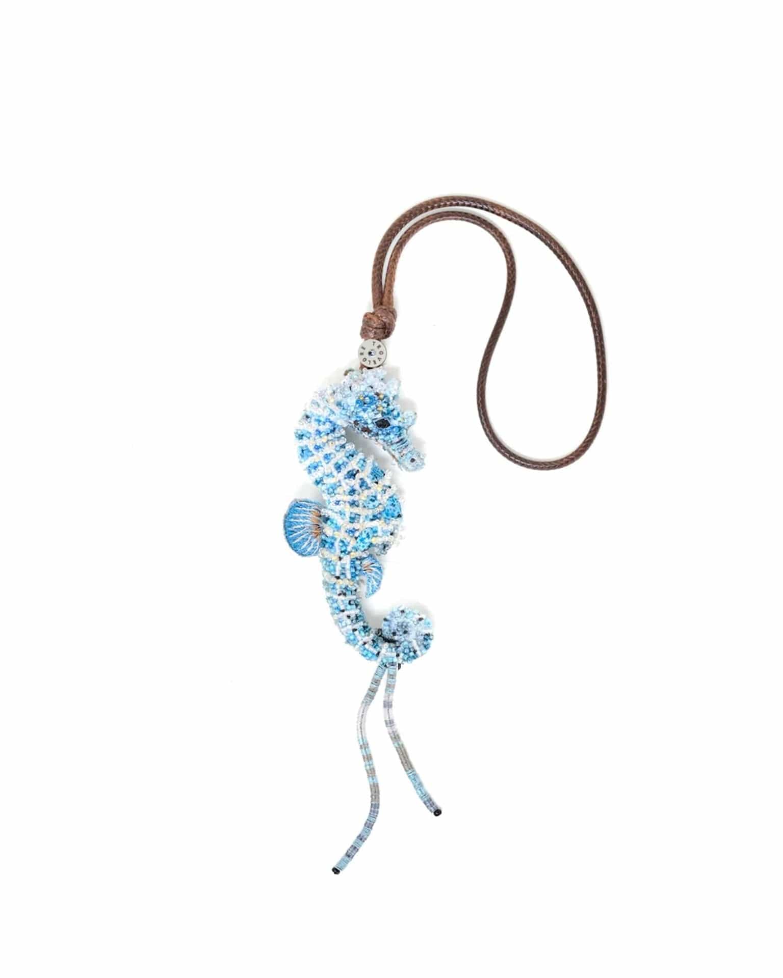 Blue Seahorse Bag Charm