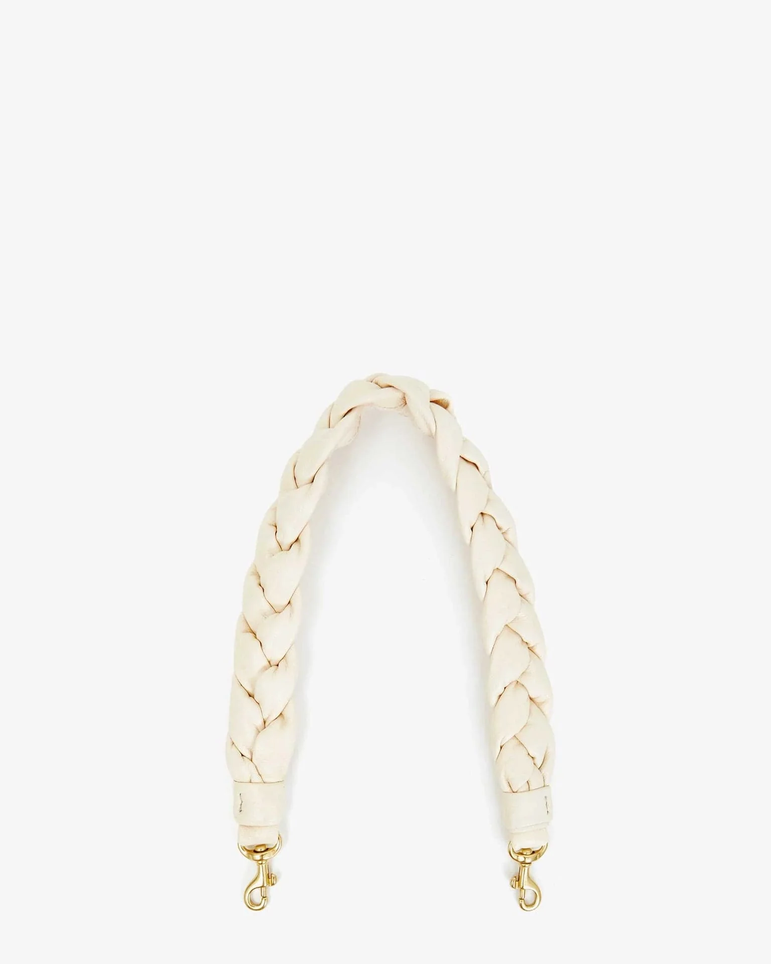 Braided Nappa Shoulder Strap in Cream