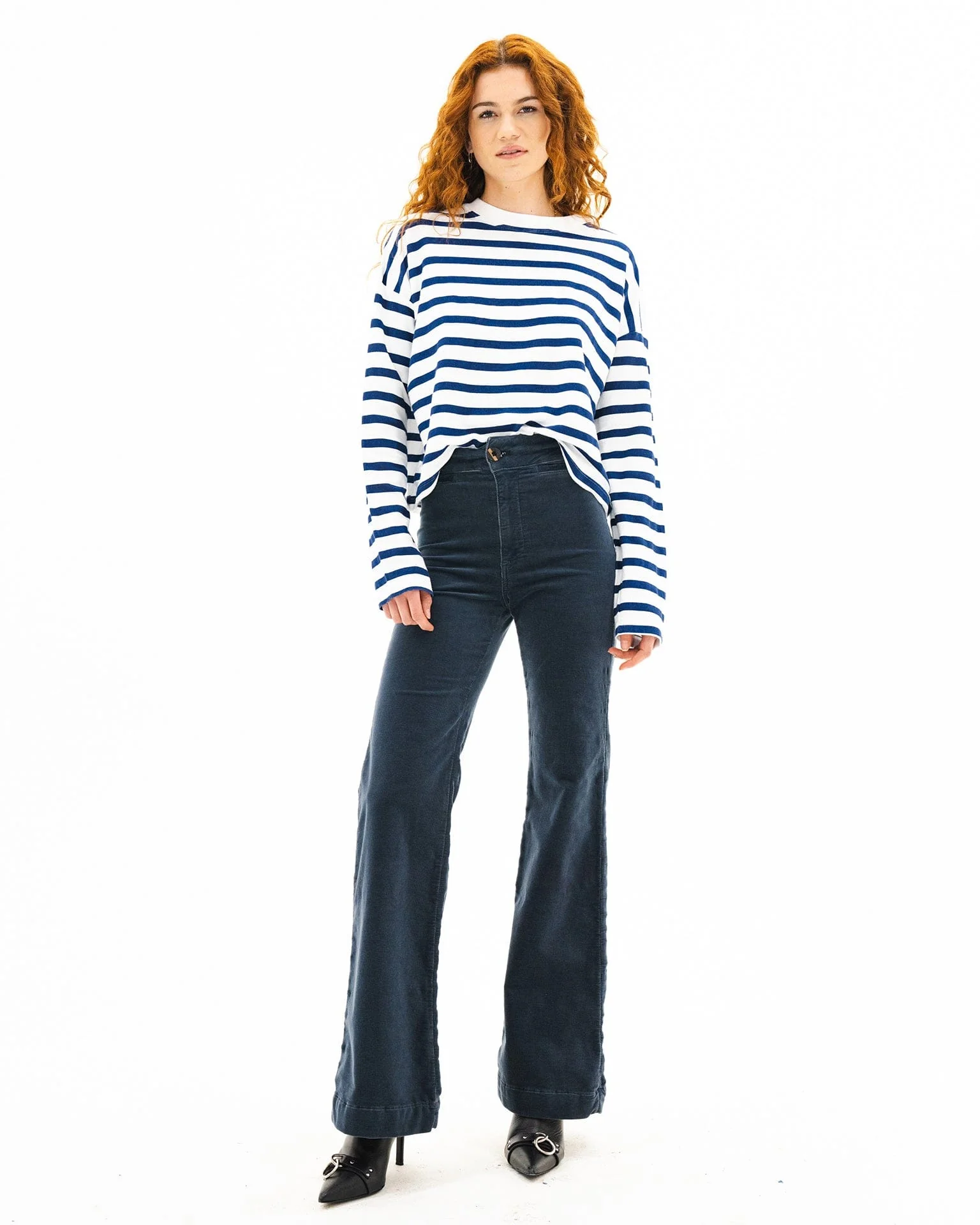 Brighton Corduroy Wide Leg in Slate - Image 2