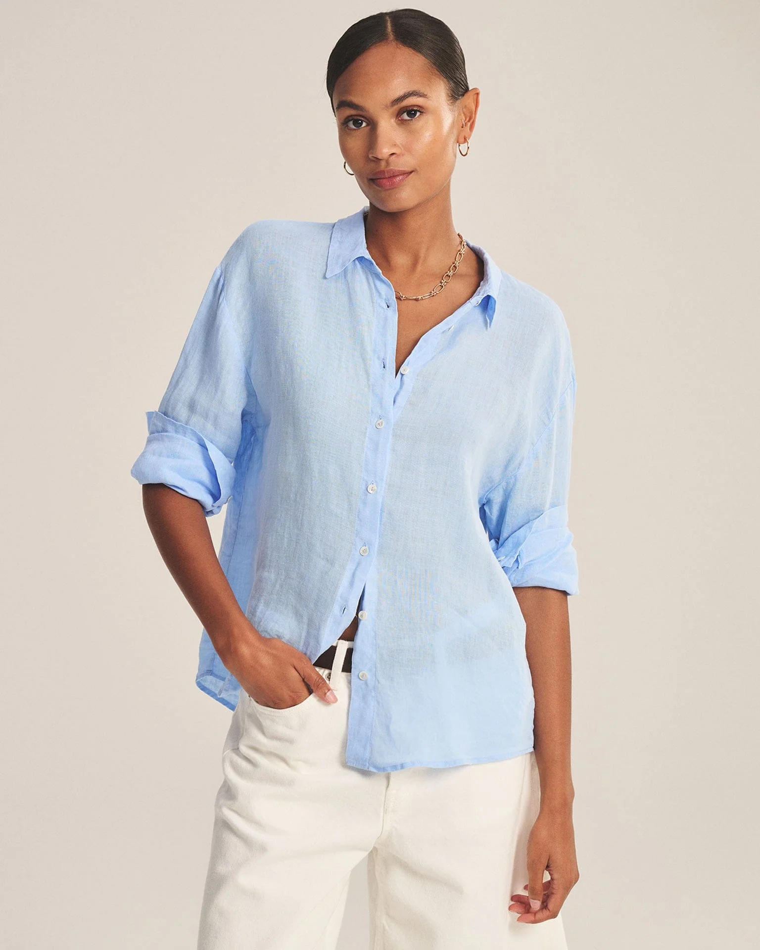 Brighton Long Sleeve Button Up in Sailboat