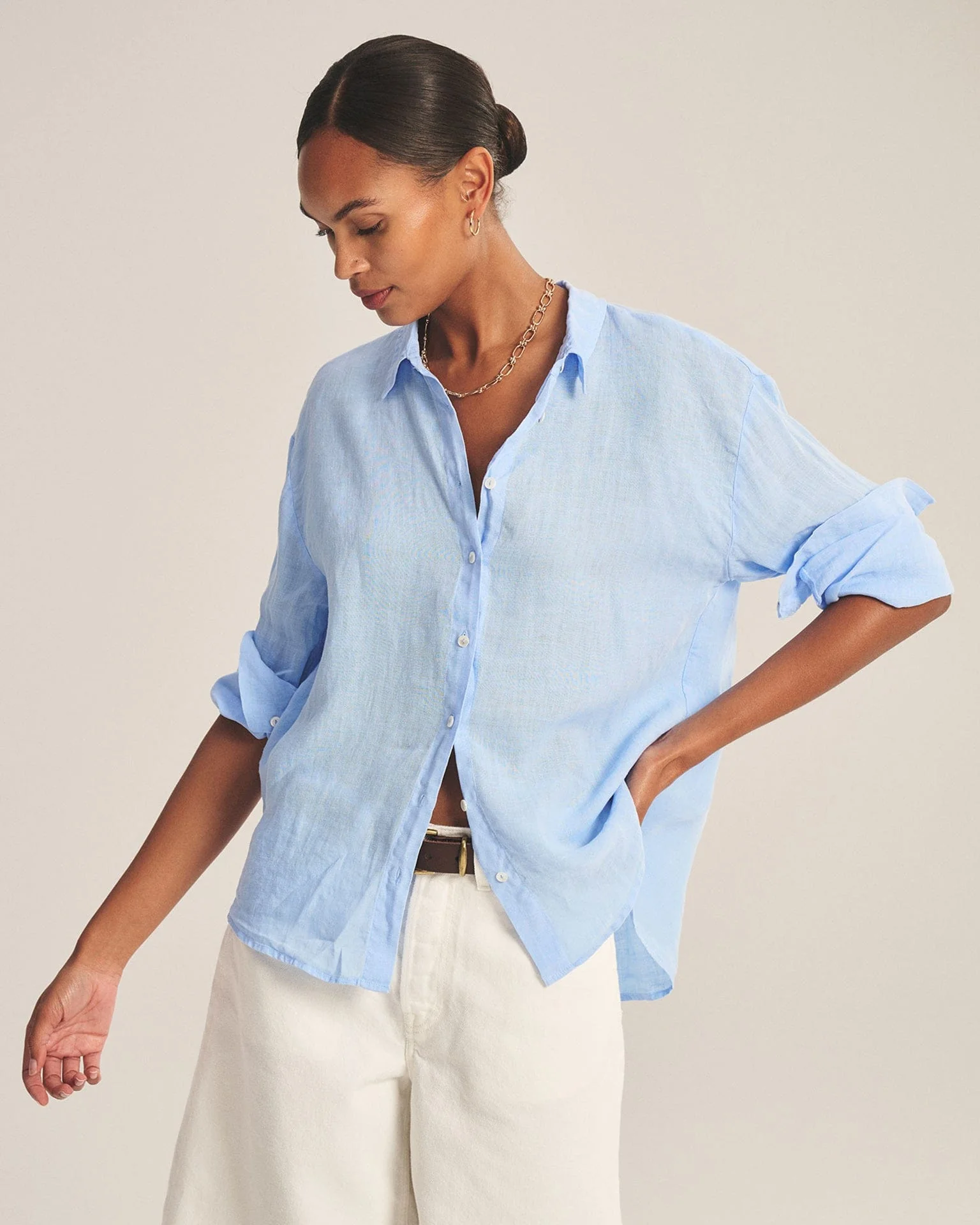 Brighton Long Sleeve Button Up in Sailboat - Image 2