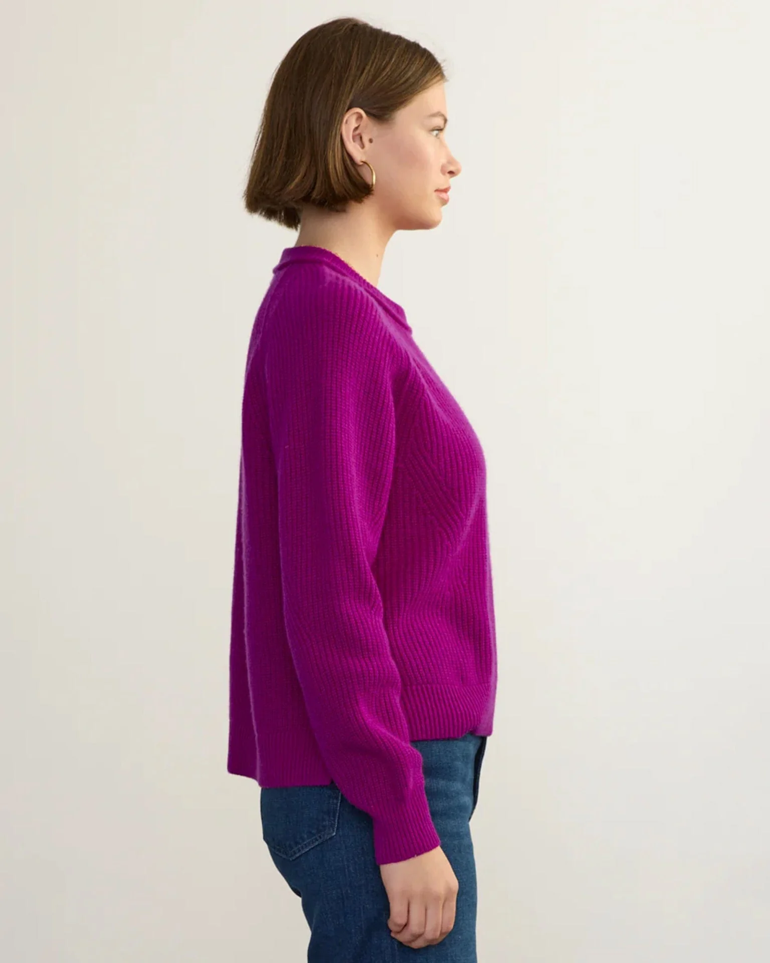 Brittany Pullover in Magenta - Image 3