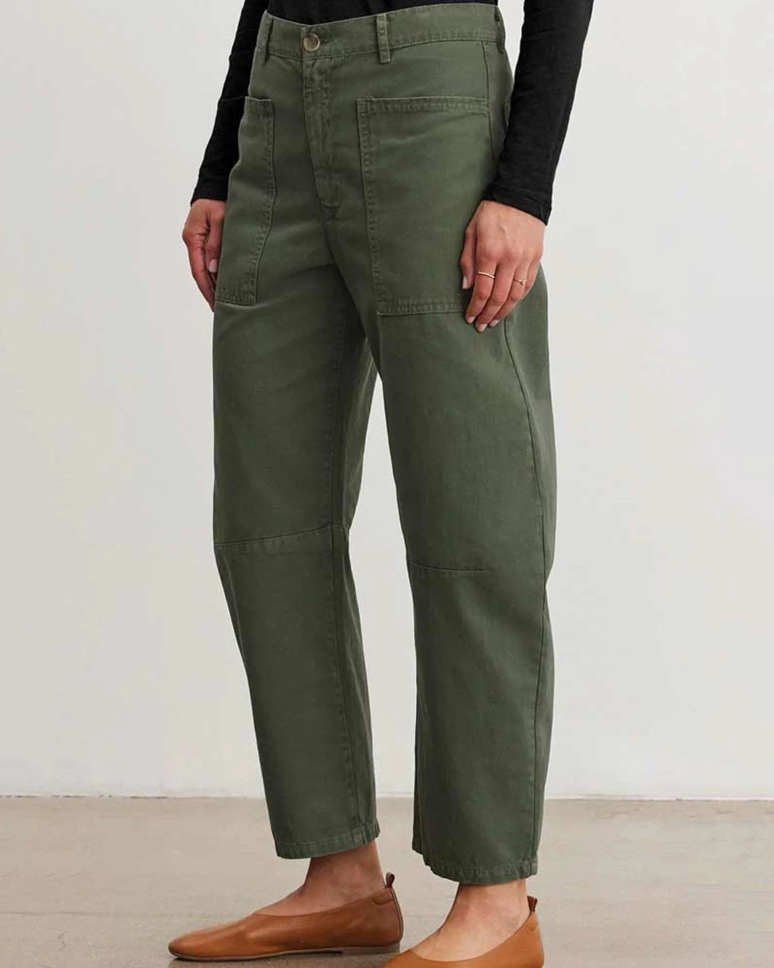 Brylie Curved Knee Pant in Caper - Image 2