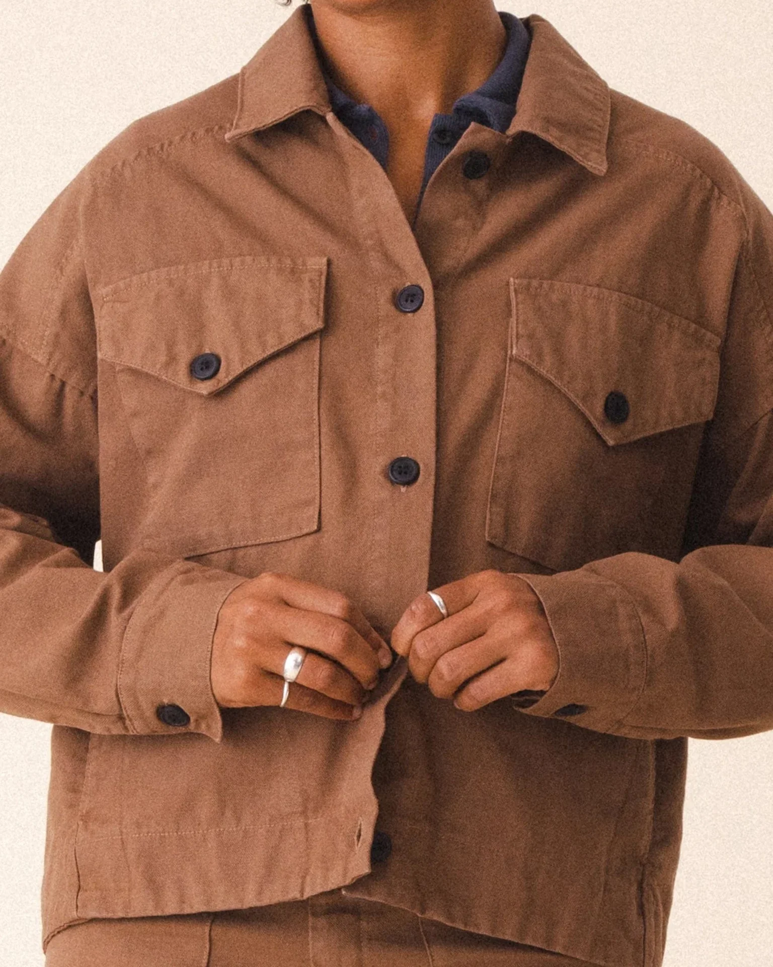 Canvas Utility Jacket in Carpenter - Image 2
