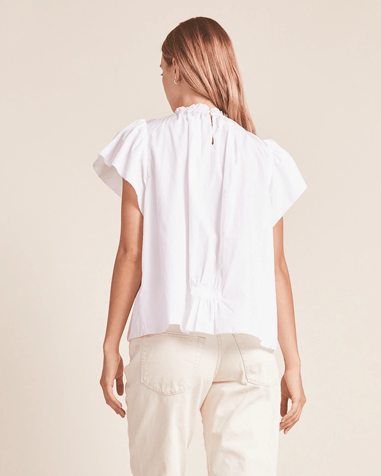Carla Highneck Shirt in White - Image 4